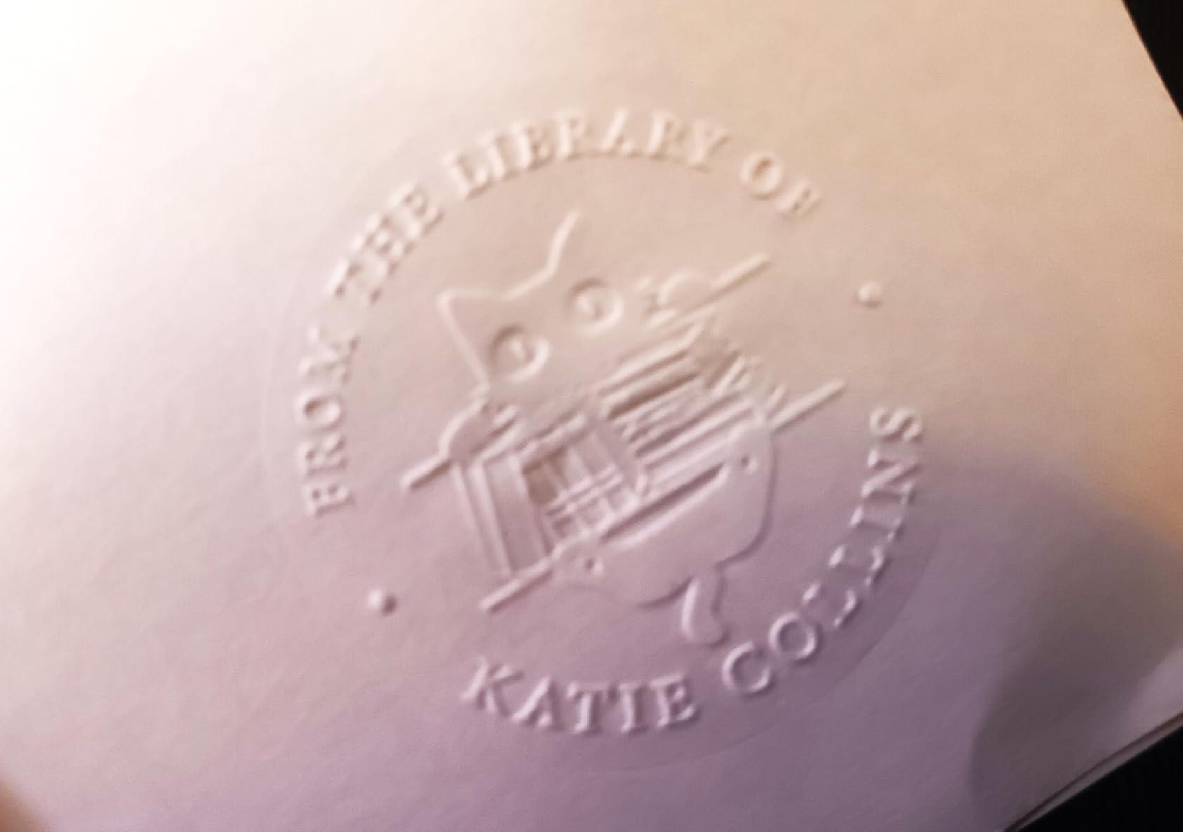 Book Embosser Personalized, Custom Stamp - Library Stamp Personalized Gift Set for Book Lovers | Women | Teachers | Wedding | Friends - Customer Photo 1