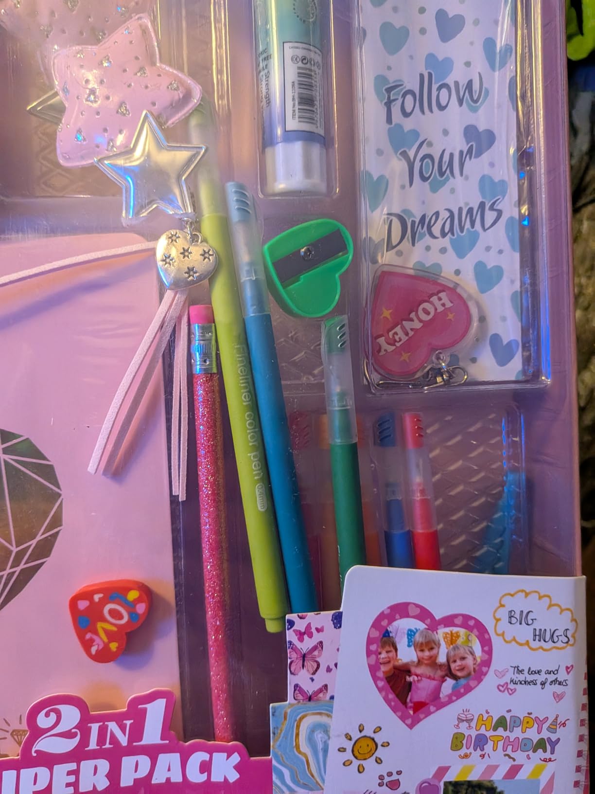 Axirata 2-Pack DIY Journal Kit for Girls, Journal Set for Tween & Teen Girl 6-8-14 Year Old, Scrapbook & Diary Supplies Toy Set, Art & Crafts Stationery Kit Birthday Christmas Ideal Gift for Girls - Customer Photo 1