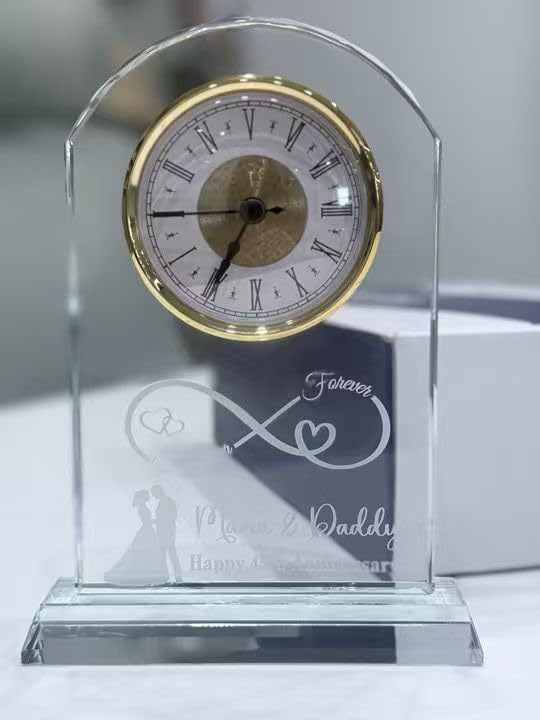 Personalized Wedding for Couples, Custom Wedding Crystal Clock, Customized with Names, Date, Unique Romantic Gifts for Wife, Husband, Parents Customer Review Personalized Wedding for Couples, Custom Wedding Crystal Clock, Customized with Names, Date, Unique Romantic Gifts for Wife, Husband, Parents - Customer Photo 1