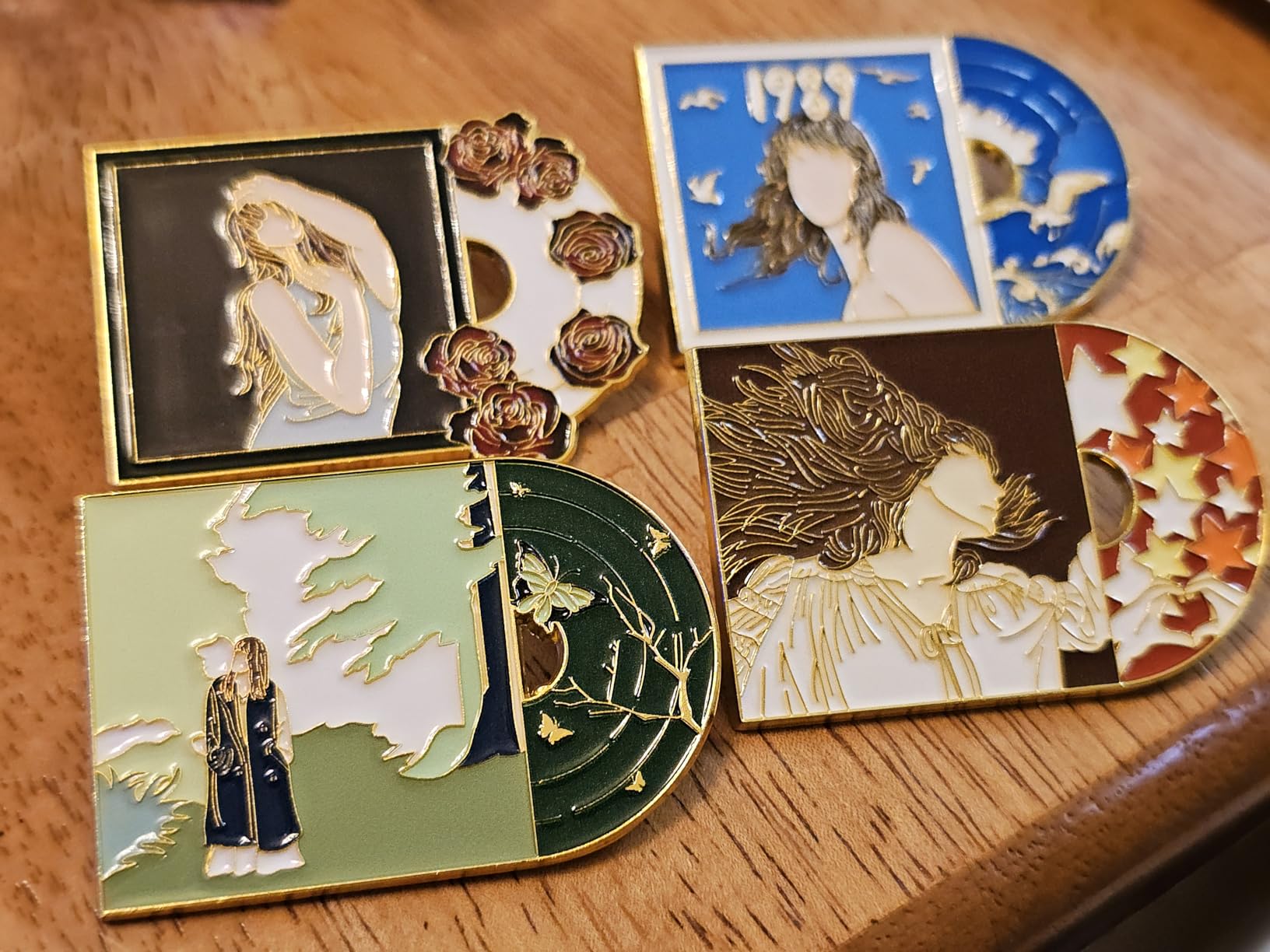 Taylor Enamel Pins for Backpacks Bags Jacket Coat Hat Taylor Gifts for Women Taylor Merch, Novelty Metal Lapel Pin Brooch Pins, 4 Pcs Cute Enamel Pins Bulk for Adults - Customer Photo 3