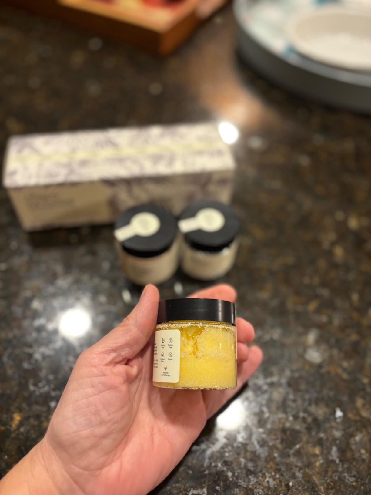 COBA'S DAUGHTER Luxury Spa Gift Set – 7-Piece Bath & Body Set with Rattan Case, Body Wash, Bubble Bath & Scrub – Premium Holiday, Birthday, housewarming, bridal shower & Self-Care Gift - Customer Photo 1