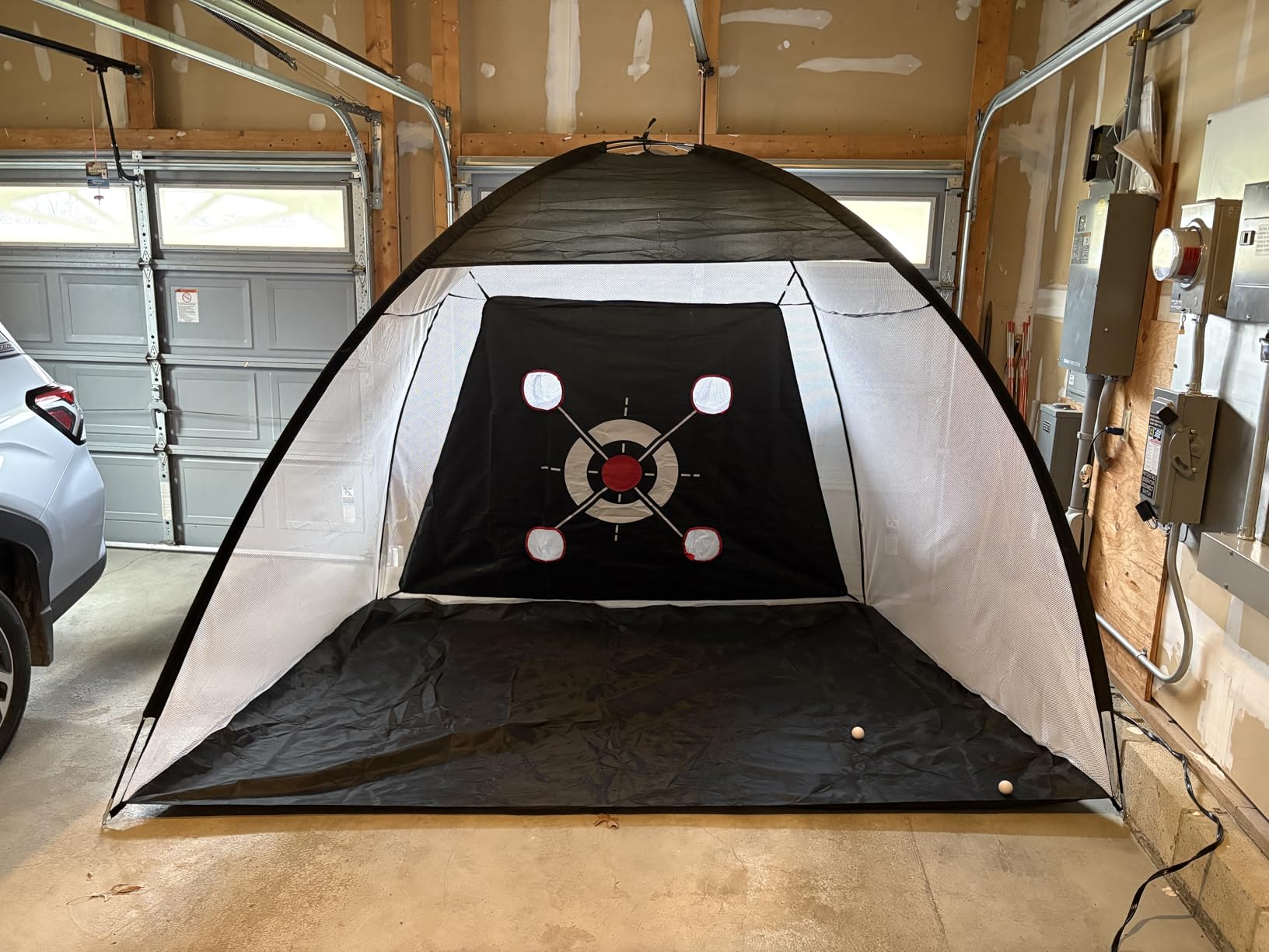 Golf Net, 10x7FT with Golf Practice Mat, Hitting Aid Nets for Backyard Driving Chipping Training Swing with Targets Outdoor or Indoor– Gifts for Men/Dad/Him - Customer Photo 2