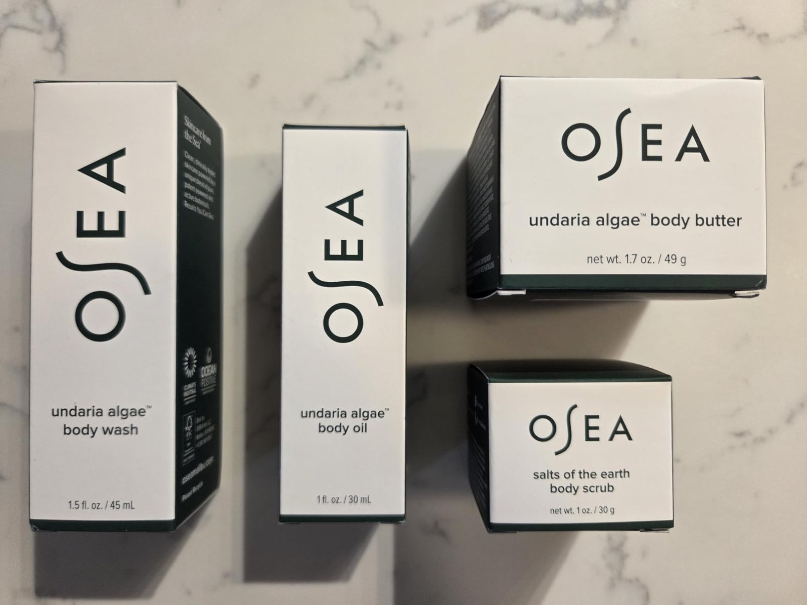 OSEA Bodycare Bestsellers Skincare Set - 4-piece Body Travel Set - 1oz - Body Oil, Body Butter, Body Scrub, & Body Wash - Customer Photo 1