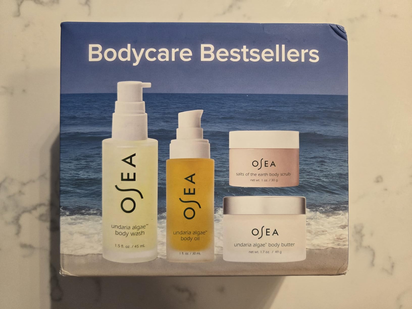 OSEA Bodycare Bestsellers Skincare Set - 4-piece Body Travel Set - 1oz - Body Oil, Body Butter, Body Scrub, & Body Wash - Customer Photo 2