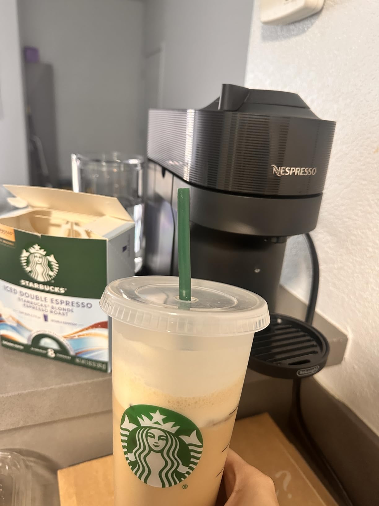 Nespresso Vertuo Pop+ Coffee and Espresso Maker by De'Longhi, Samra Origins by The Weeknd Vertuo Buna Yellow - Customer Photo 2