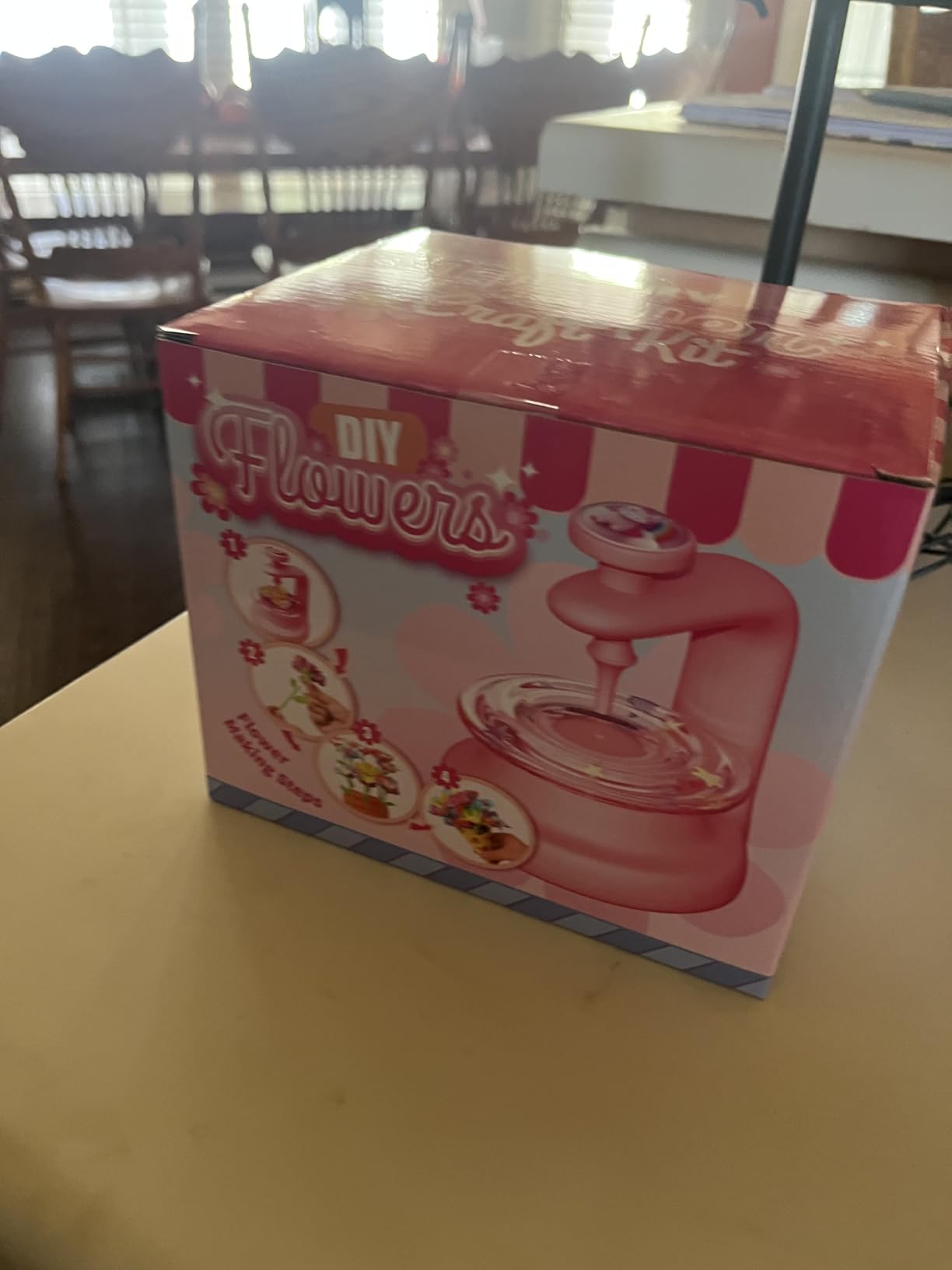 VNLINA DIY Fabric Flower Bouquets Toys – Crafts for Girls, Arts and Crafts for Kids Ages 4-8 8-12, Perfect Holiday Party Activity Toy, Birthday Gifts for Girl (Pink) - Customer Photo 2