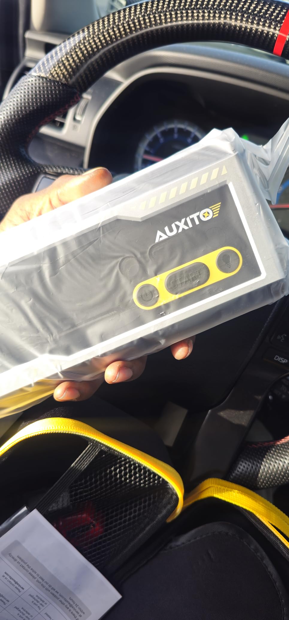 AUXITO Jump Starter 8000A Portable Car Battery Jump Starter with Large LCD Display Jump Cable with Smart Clamps Power Bank Emergency Flashlight for Cars Heavy Duty Jumper Box for Car Battery - Customer Photo 1