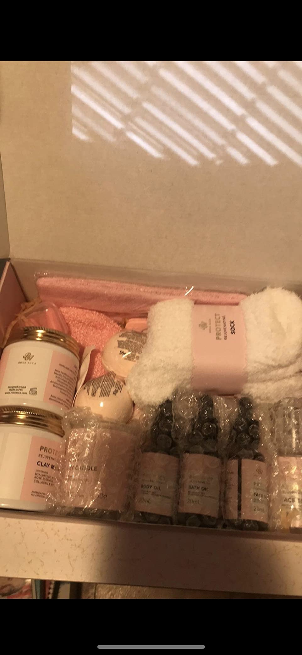 Leopard 23 Pcs Skin Care Set for Women, Bath and Body Set, Spa Gift Baskets, Birthday Gifts, Day Cream, Peptide Serum, Bath Oil, Sheet Mask, Clay Mask, Bath Bombs, Christmas, Valentines, Mother Day - Customer Photo 2