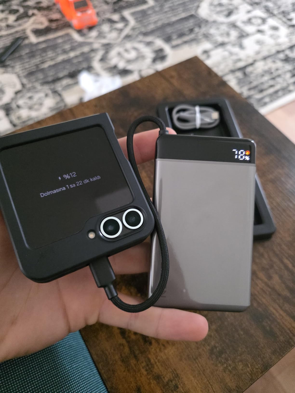 LISEN Portable Charger with Built in Cable USB C, CCC Certified Slim Power Bank Fast Charging 22.5W 10000mAh, Gifts for Men Cool Tech Gadgets 2025 Small Portable Charger iPhone 17 16 15 Samsung S25 24 - Customer Photo 1