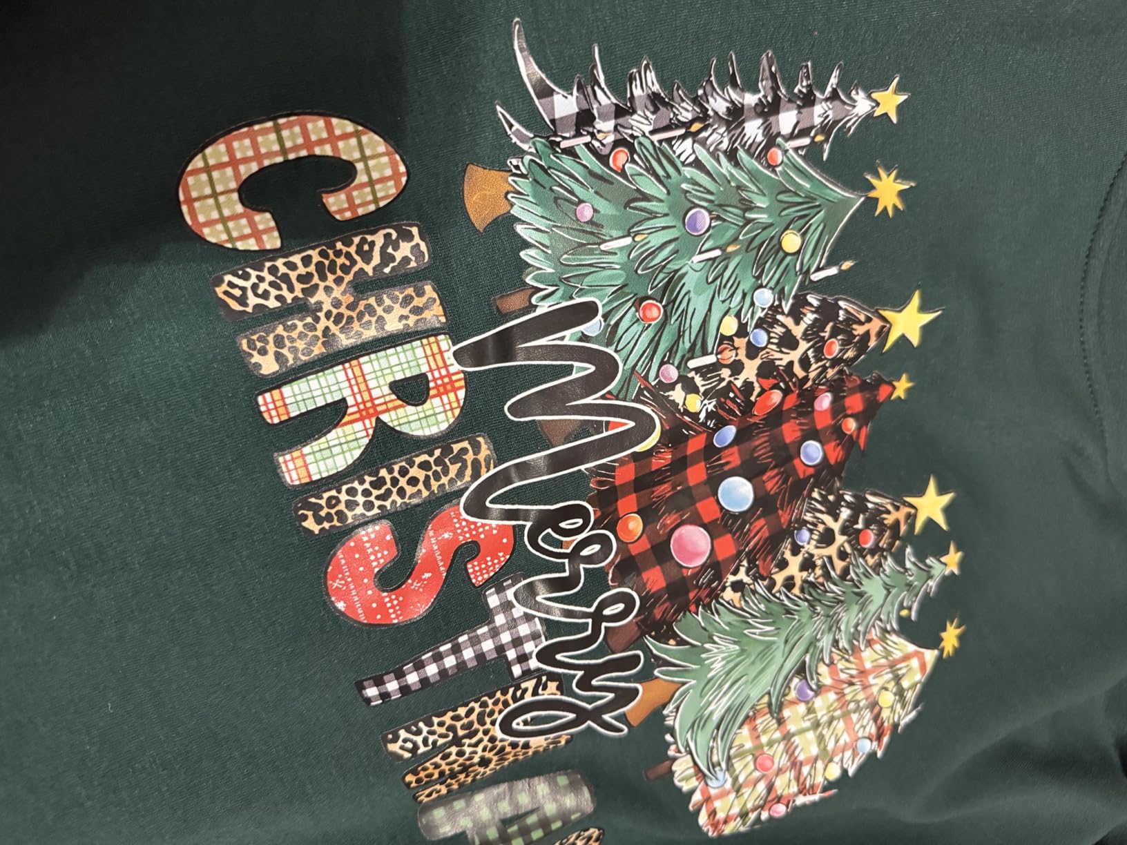 Dressmine Women Long Sleeve Christmas Sweatshirts Graphic Pullover Tops Crew Neck Holiday Shirts Merry Sweatshirt - Customer Photo 2