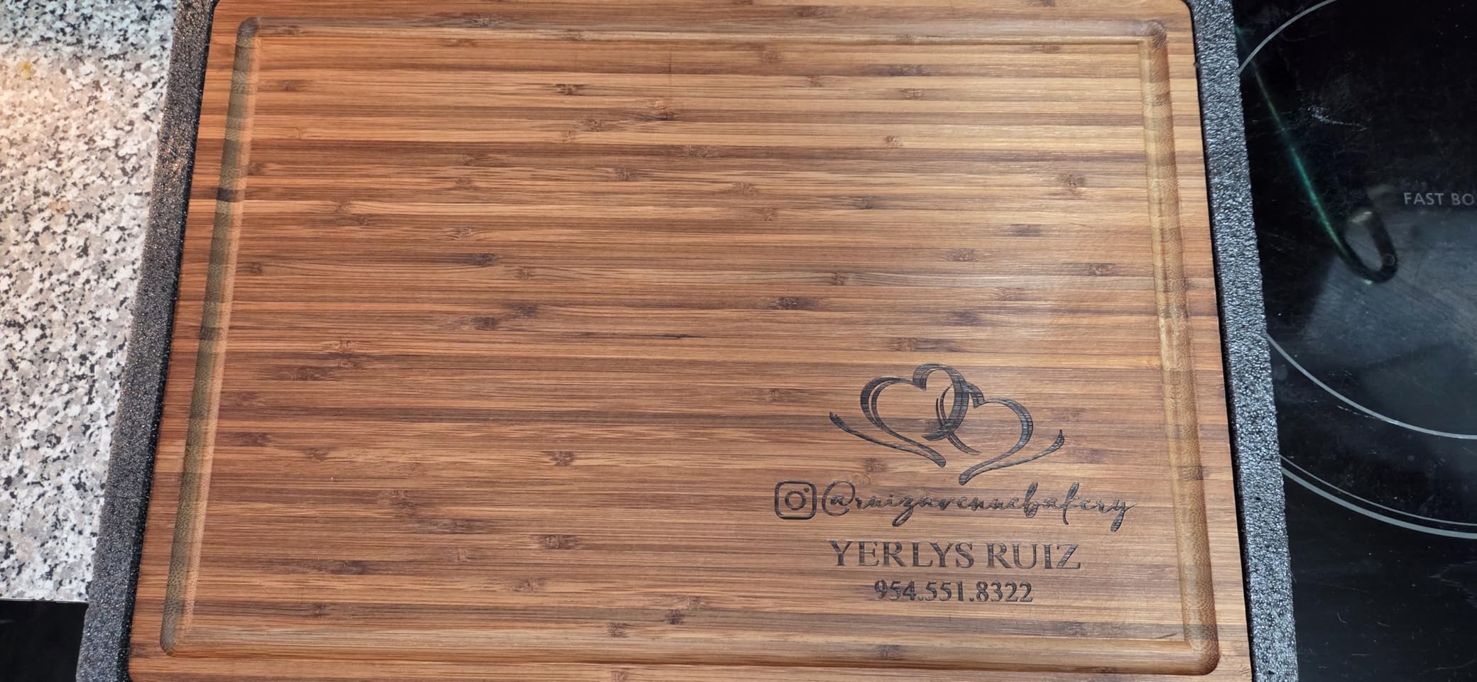 Personalized Gifts for Couples - Custom Cutting Board, Best Couple Gift Ideas for Newlyweds, Bride & Groom, Friends, Family, Mom, Dad, Unique Gifts for Wedding, Anniversary, Bridal Shower, Engagement Customer Review Personalized Gifts for Couples - Custom Cutting Board, Best Couple Gift Ideas for Newlyweds, Bride & Groom, Friends, Family, Mom, Dad, Unique Gifts for Wedding, Anniversary, Bridal Shower, Engagement - Customer Photo 3