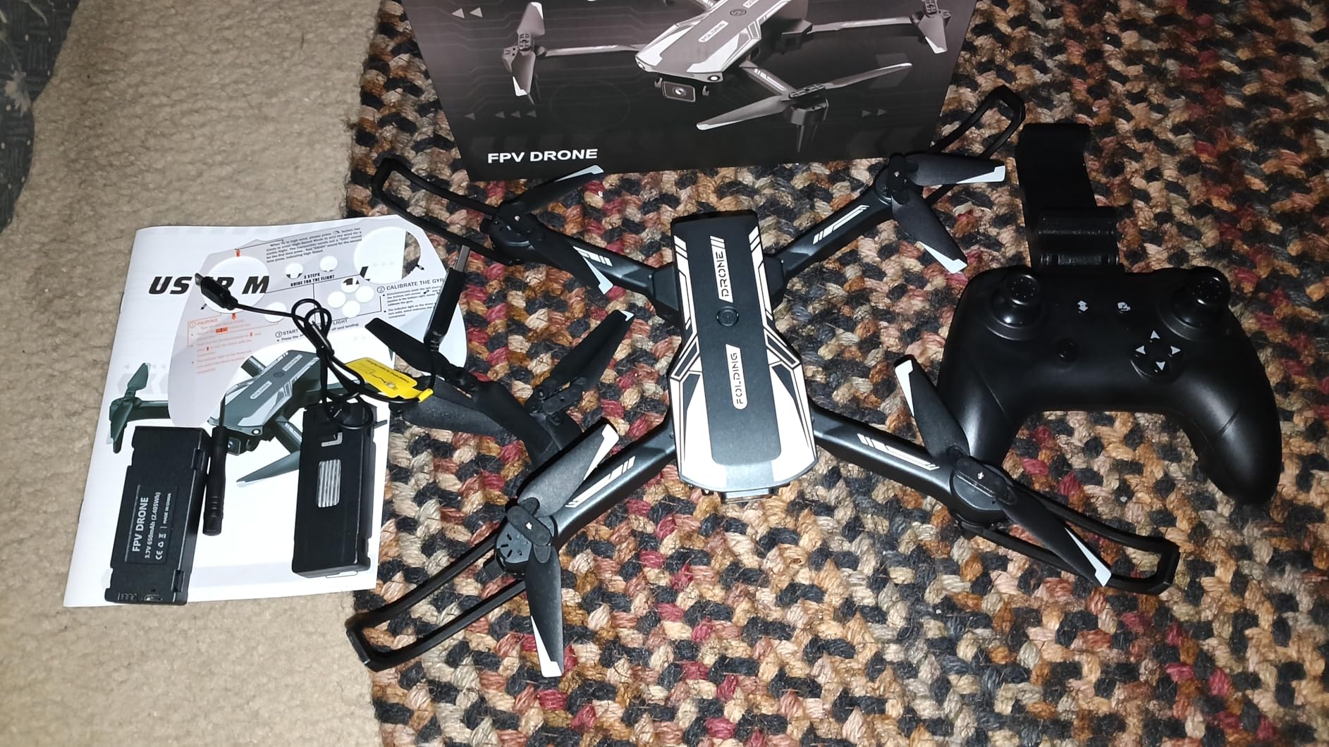 Drones For Kids Beginners - Foldable HD 1080P Drone with Camera,Wifi Remote Control And 2 Batteries, RC Quadcopter with Gestures Selfie,One Key Start,360° Flips,Full Guards,Headless Mode,Boys Toys/Gifts(Charcoal) - Customer Photo 3