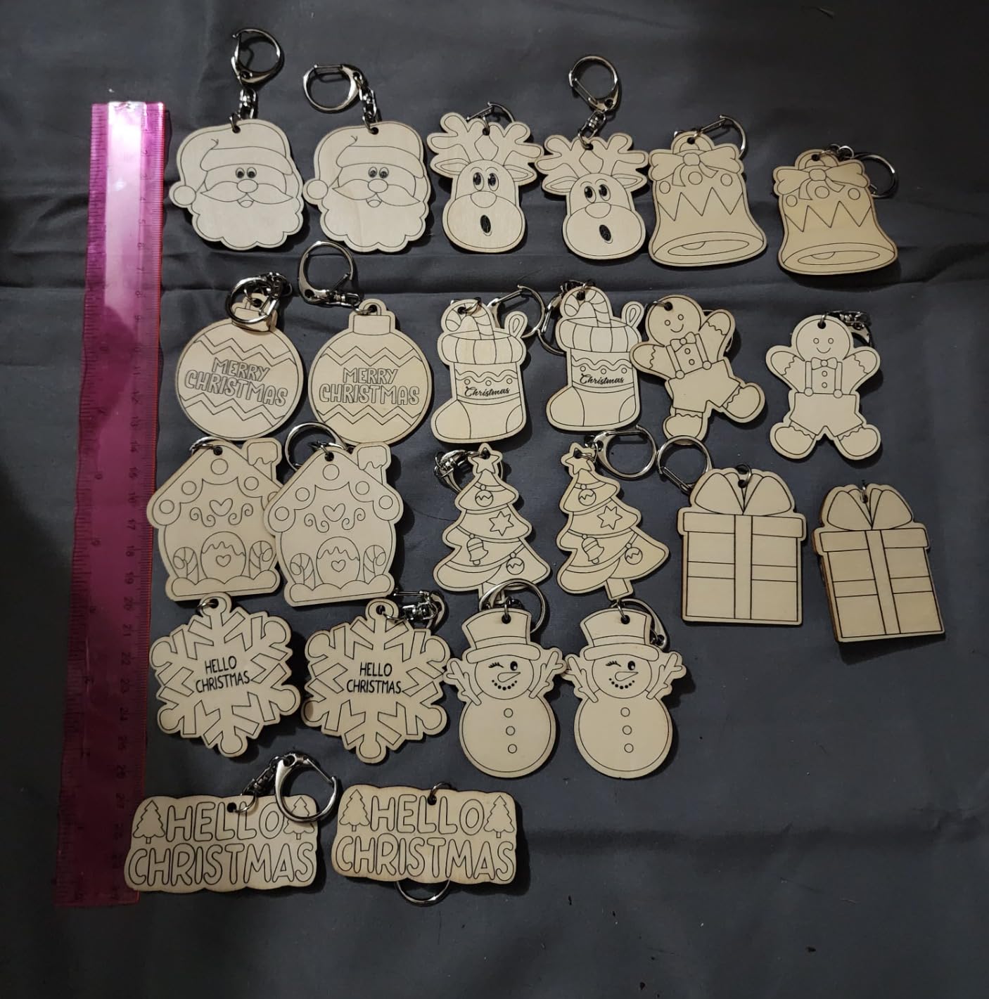 24 Pcs Kwanzaa Craft Color Your Own Keychains DIY Craft Wooden Blank Keychains for Sunday School Classroom Home Active Party Favors Gifts, 12 Styles Customer Review 24 Pcs Kwanzaa Craft Color Your Own Keychains DIY Craft Wooden Blank Keychains for Sunday School Classroom Home Active Party Favors Gifts, 12 Styles - Customer Photo 1