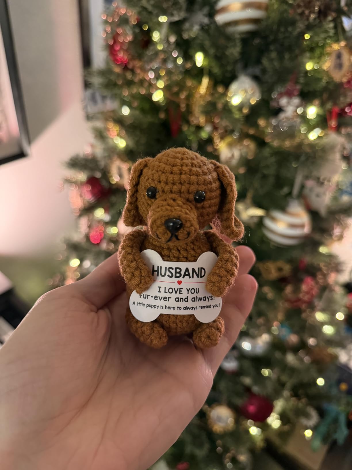 Funny Dog Dad Gifts from Daughter Son, New Bonus Step Dad Daddy Father in Law Gifts Ideas, Birthday Presents Christmas Stocking Stuffers Ornament - Customer Photo 1