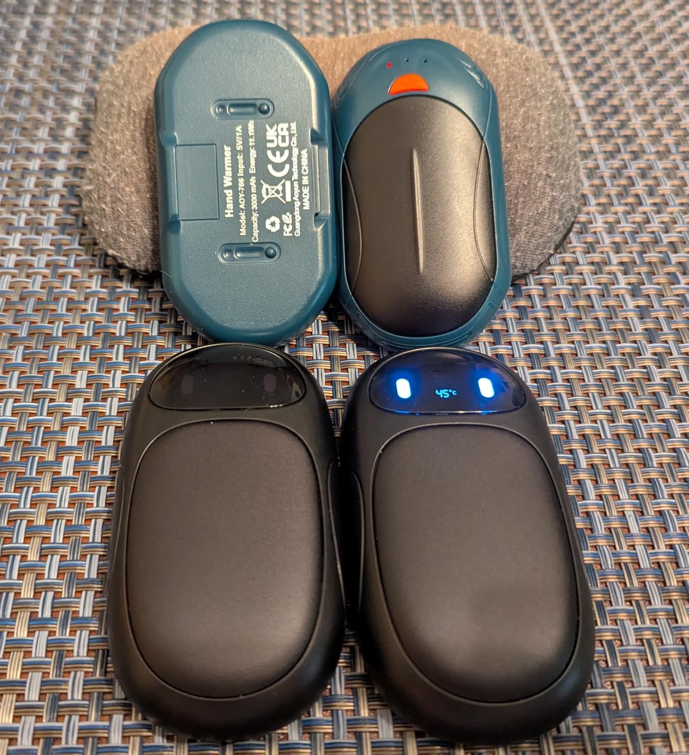 Hand Warmers Rechargeable 2 Pack, AI Smart Chips 20Hrs Long Safe Heat, Magnetic Electric Hand Warmers, Gifts for Christmas, Outdoor, Golf, Hunting, Camping Accessories - Customer Photo 2