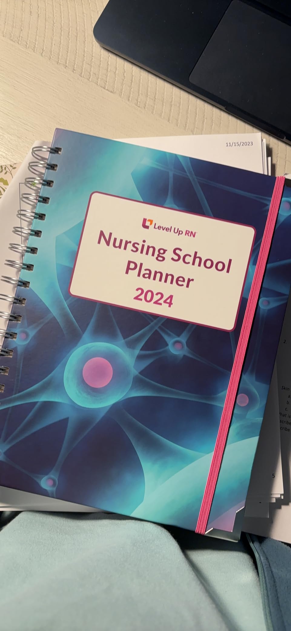 Nursing School Study Planner - Nursing Student Gifts - Spring 26/Fall 26 Calendar Year - Dates Start January 1st 2026 Through January 31st 2027 - Customer Photo 1
