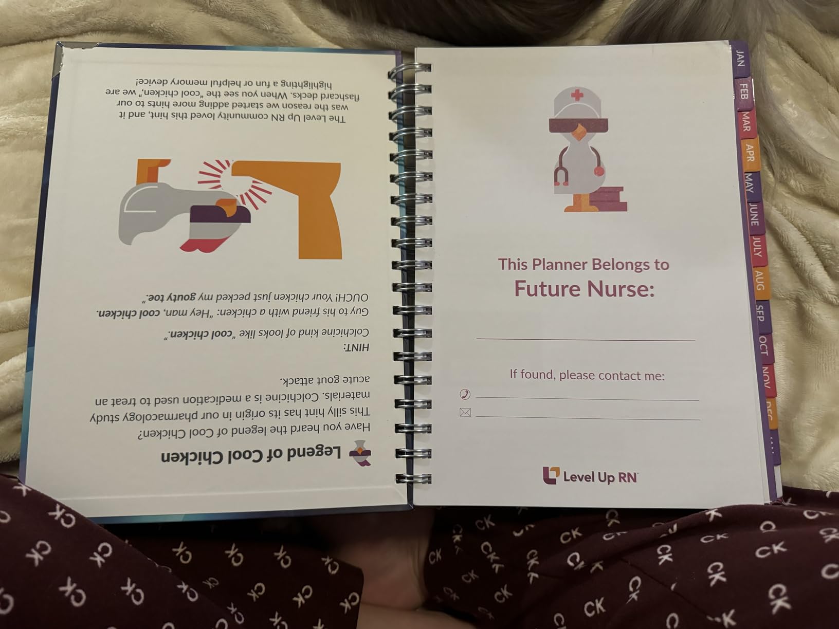 Nursing School Study Planner - Nursing Student Gifts - Spring 26/Fall 26 Calendar Year - Dates Start January 1st 2026 Through January 31st 2027 - Customer Photo 2