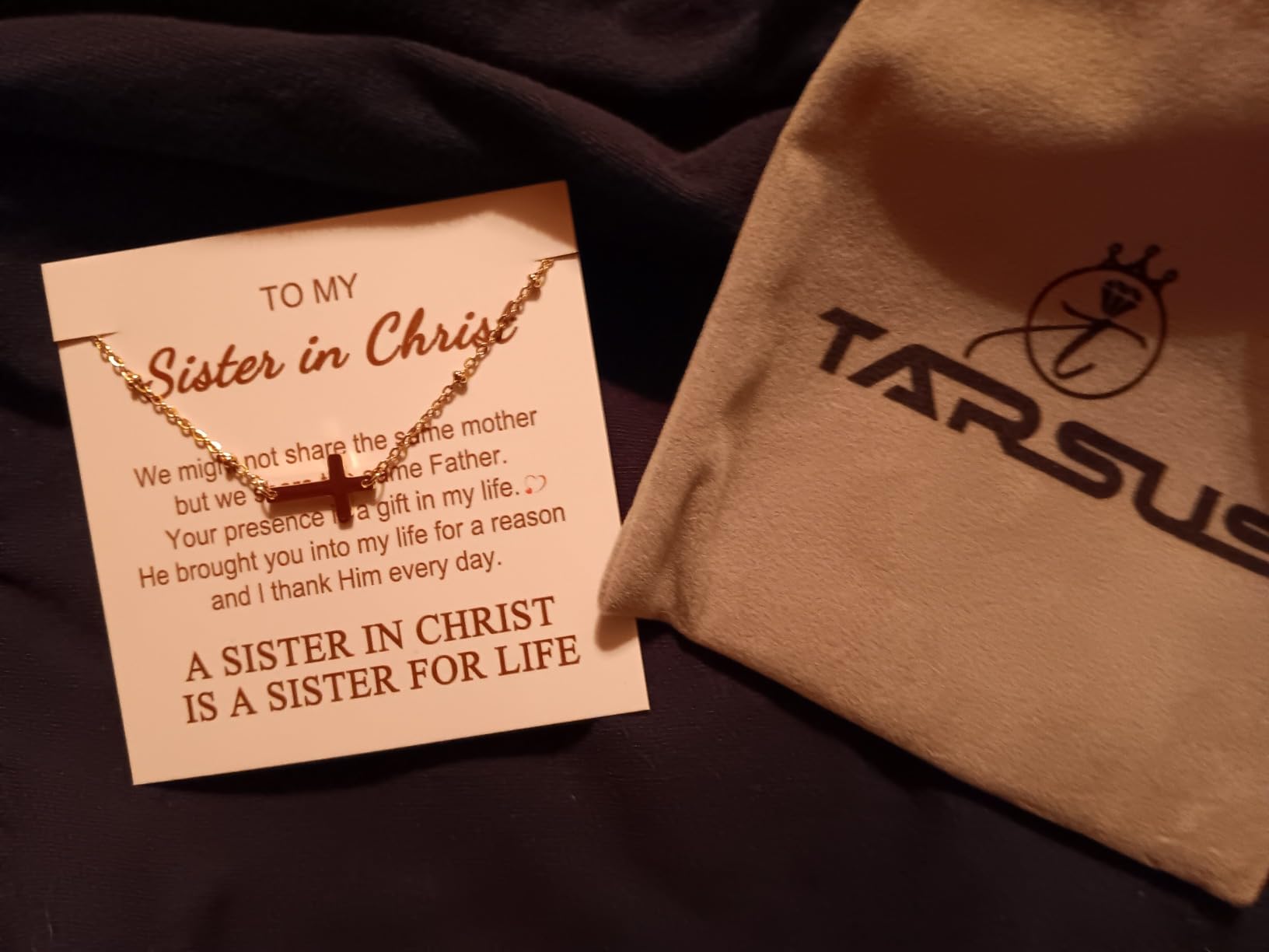 Tarsus Cross Bracelet for Women, Christian Gifts for Women, Religious Gifts Adjustable Dainty Cross Bracelet, Easter, Mother's Day, Christmas, Birthday - Customer Photo 1