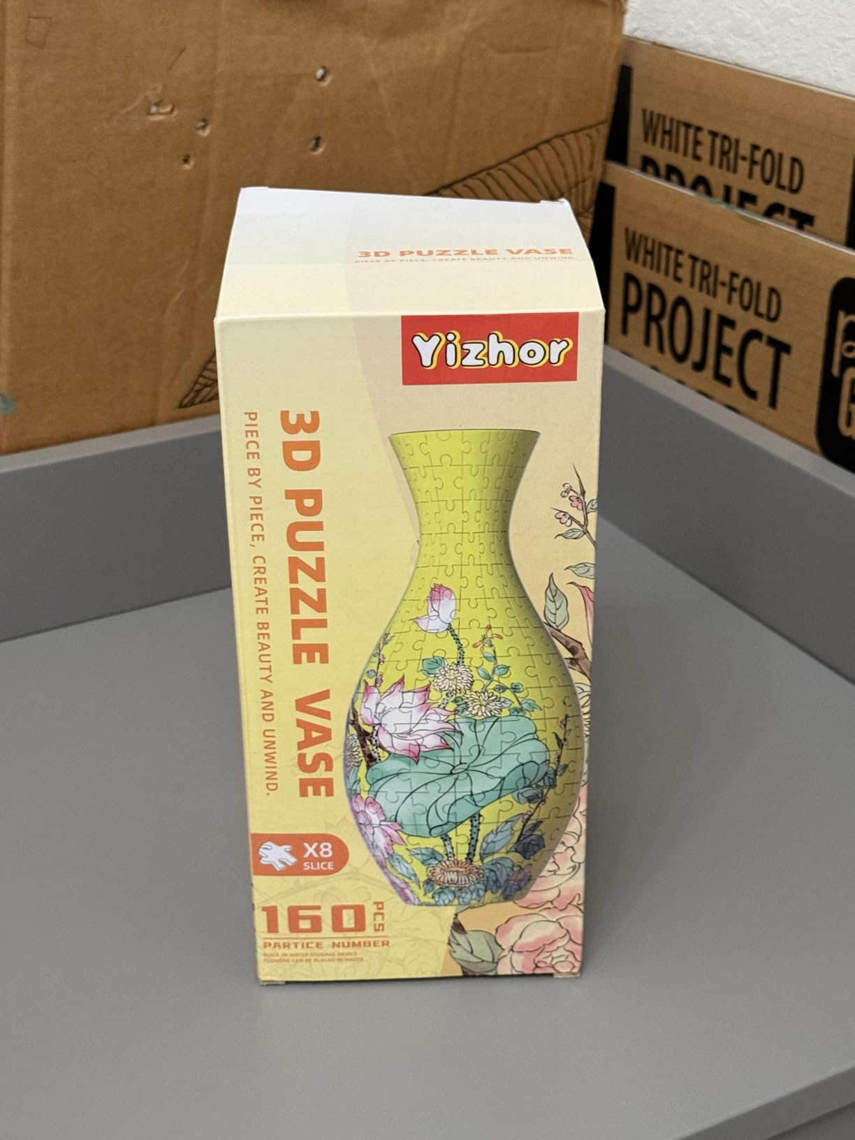 3D Puzzle Vase, 160 Curved Pieces DIY Flower Vase Craft Kit & 3D Puzzles for Adults, Creative Jigsaw Art Project Home Décor Centerpiece, (C-Jade Floral Carving) Customer Review 3D Puzzle Vase, 160 Curved Pieces DIY Flower Vase Craft Kit & 3D Puzzles for Adults, Creative Jigsaw Art Project Home Décor Centerpiece, (C-Jade Floral Carving) - Customer Photo 2