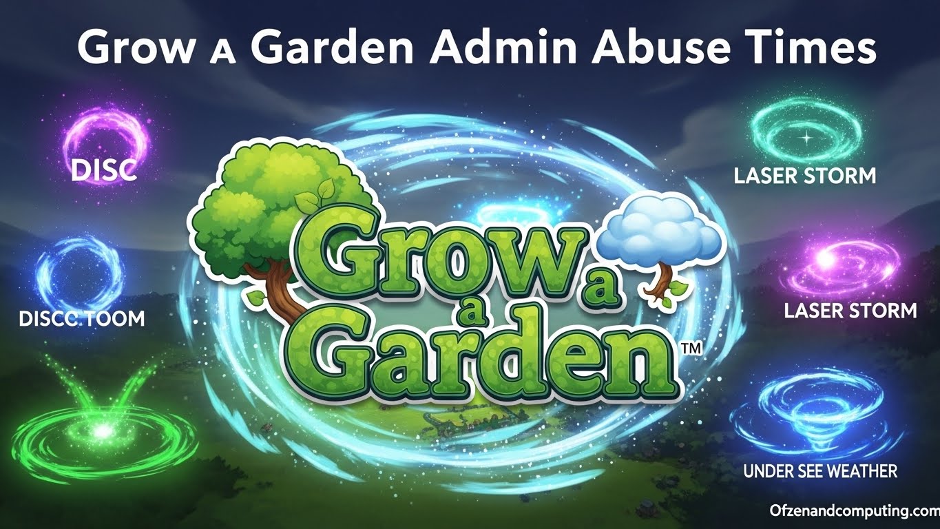 Grow a Garden Admin Abuse Times
