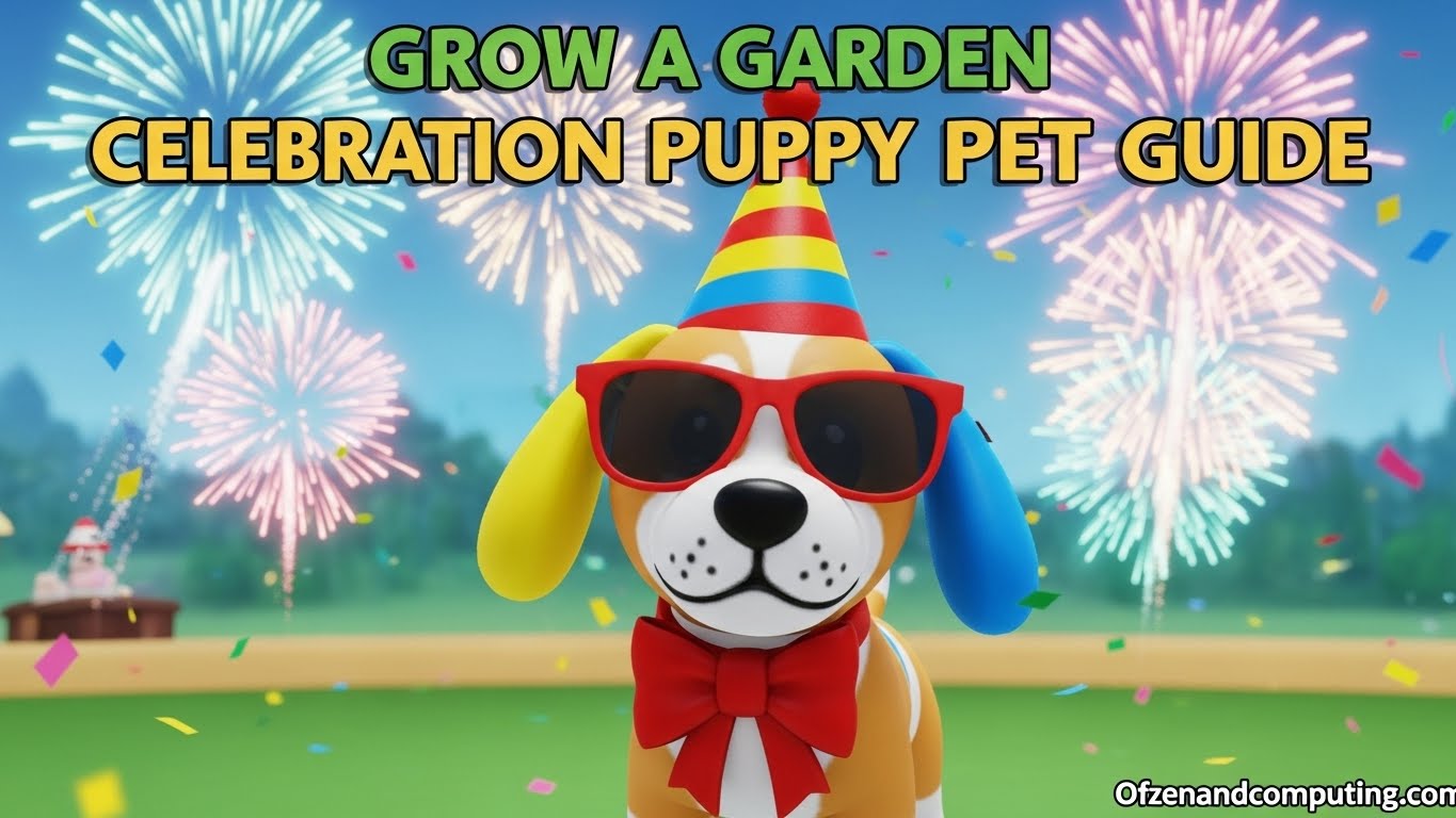 Grow a Garden Celebration Puppy Pet Guide
