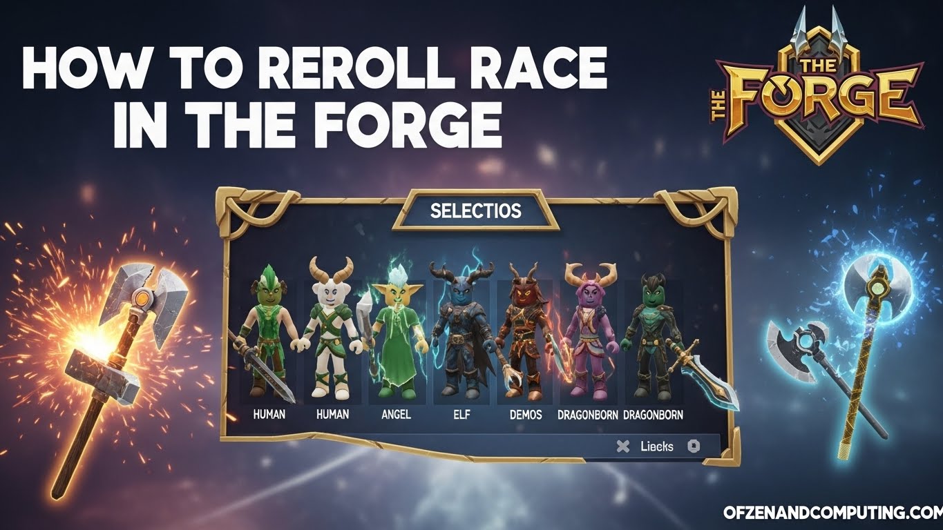 How to Reroll Race in The Forge