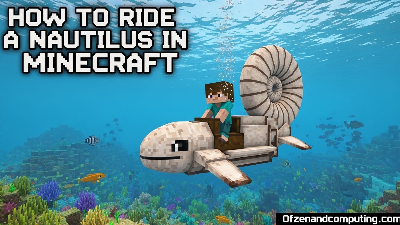How to Ride a Nautilus in Minecraft