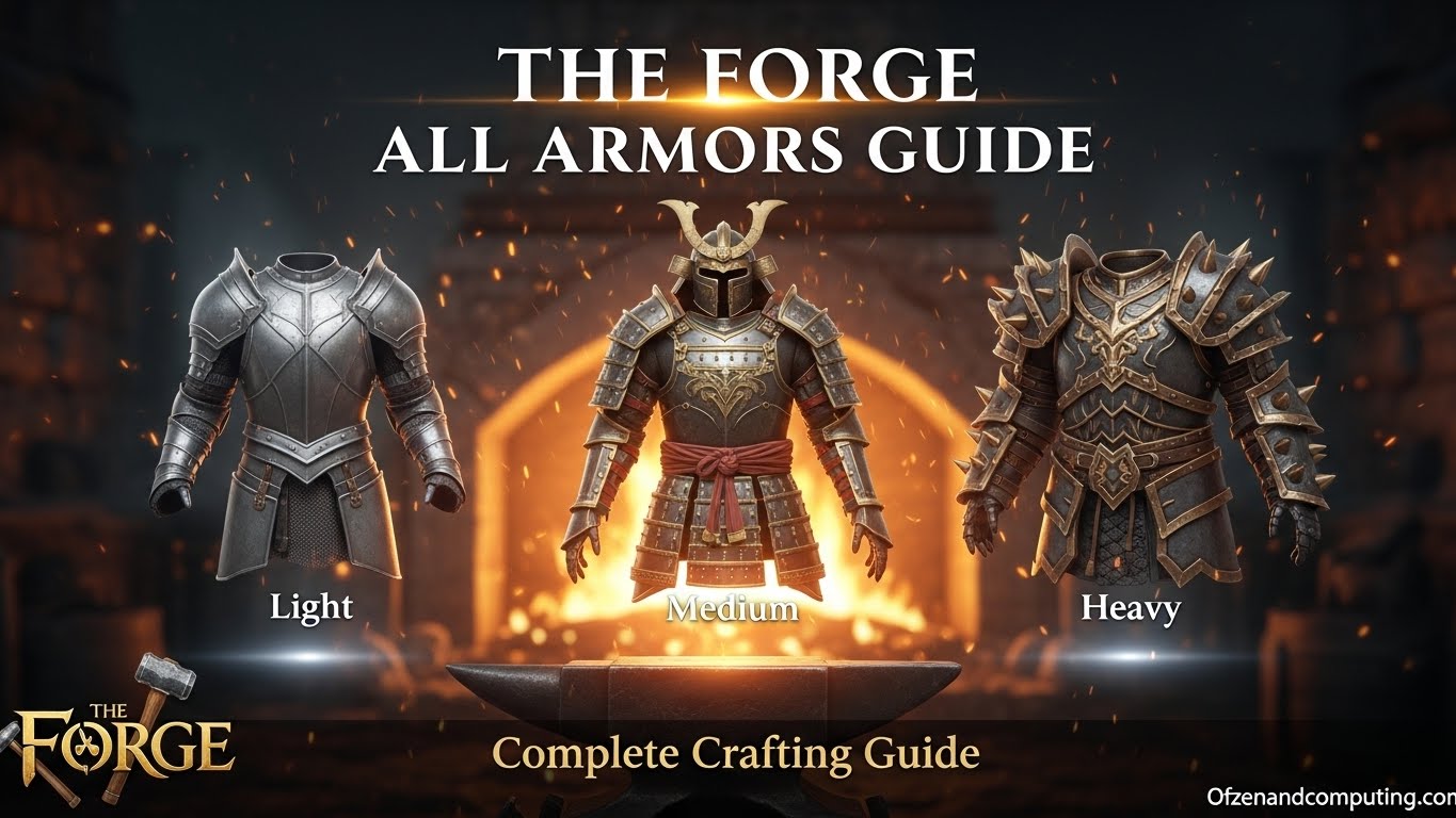 The Forge All Armors & Crafting Guide
