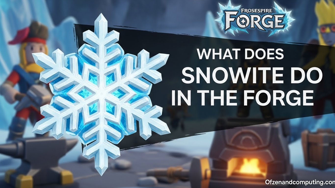 What Does Snowite Do in The Forge