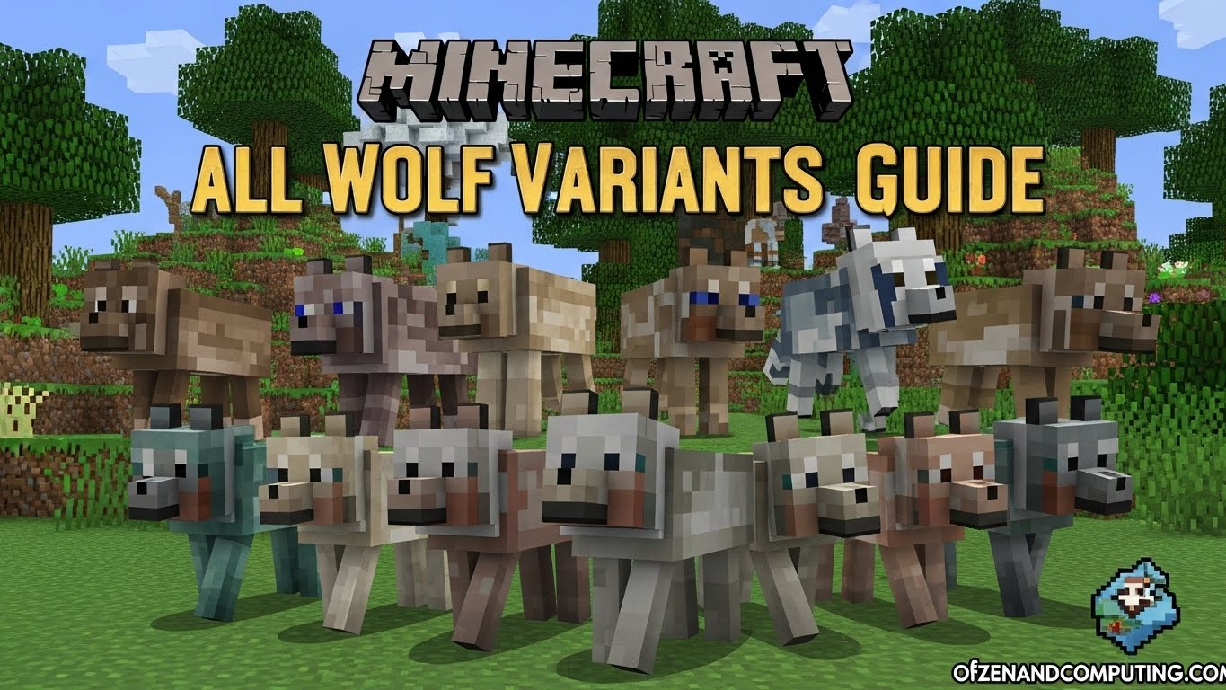 All 9 Minecraft Wolf Variants