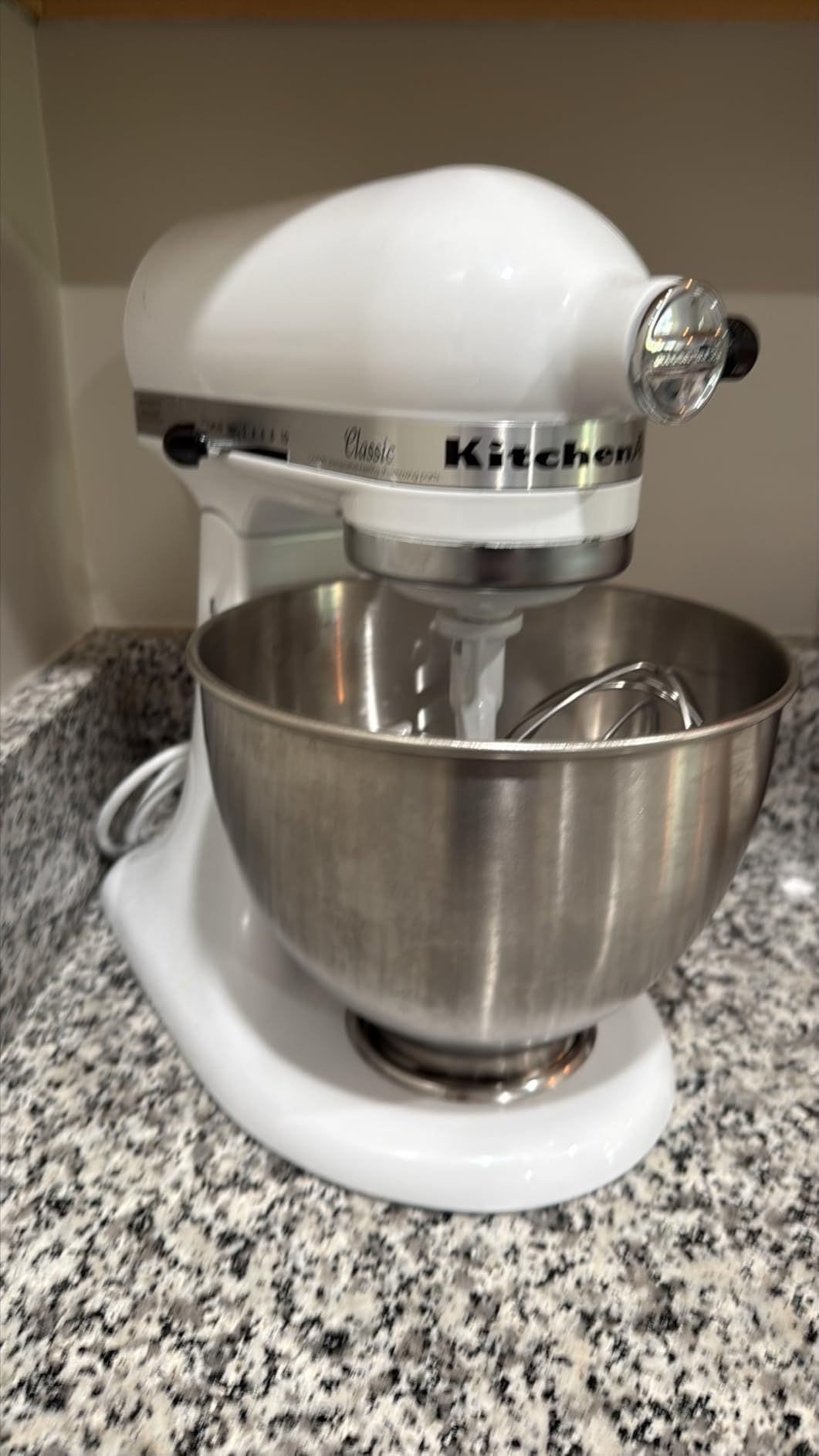 KitchenAid Classic Series 4.5 Quart Tilt-Head Stand Mixer K45SS, White - Customer Photo 5