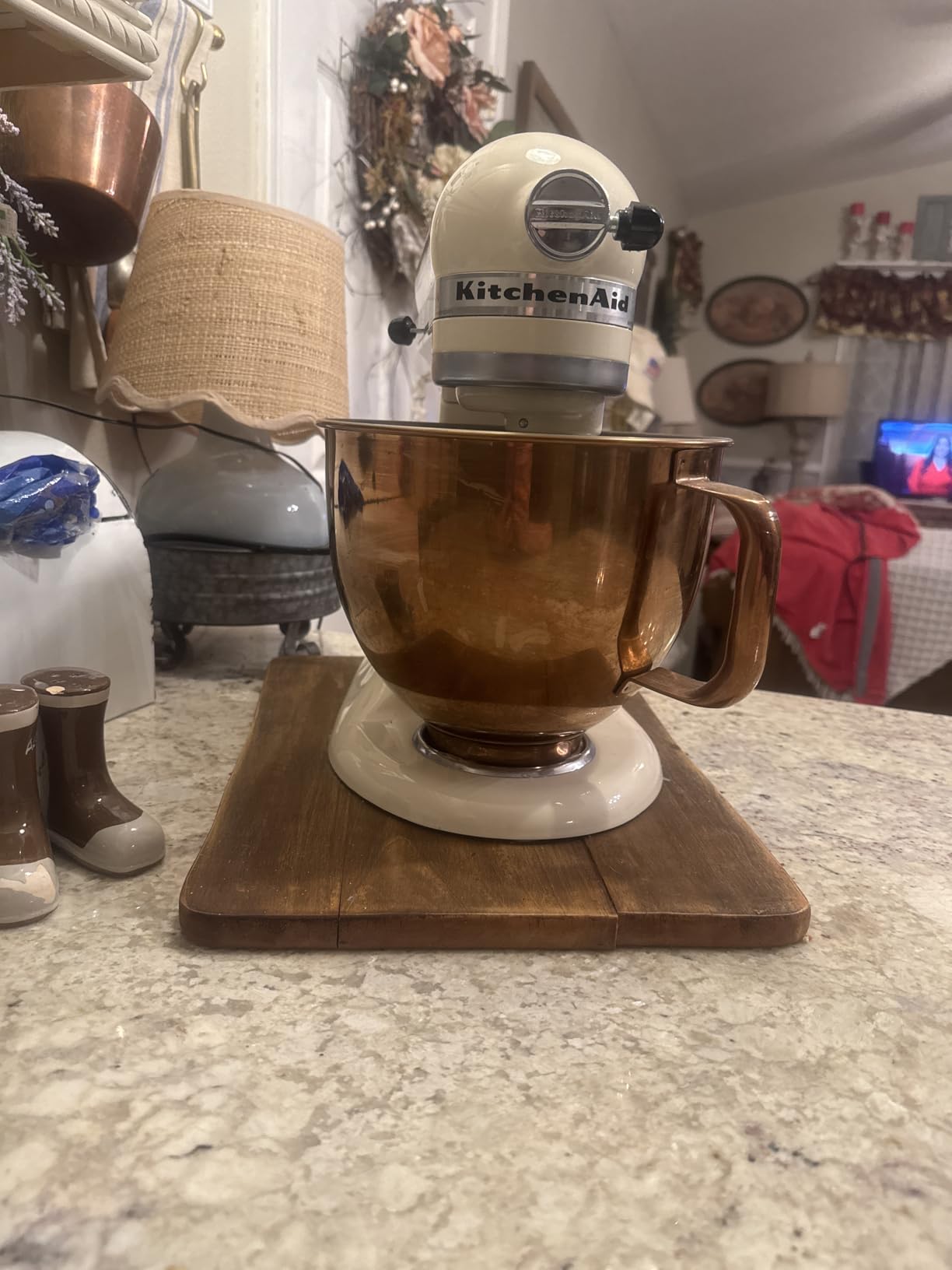 KitchenAid Artisan Series 5 Quart Tilt Head Stand Mixer with Pouring Shield KSM150PS, Almond Cream - Customer Photo 1