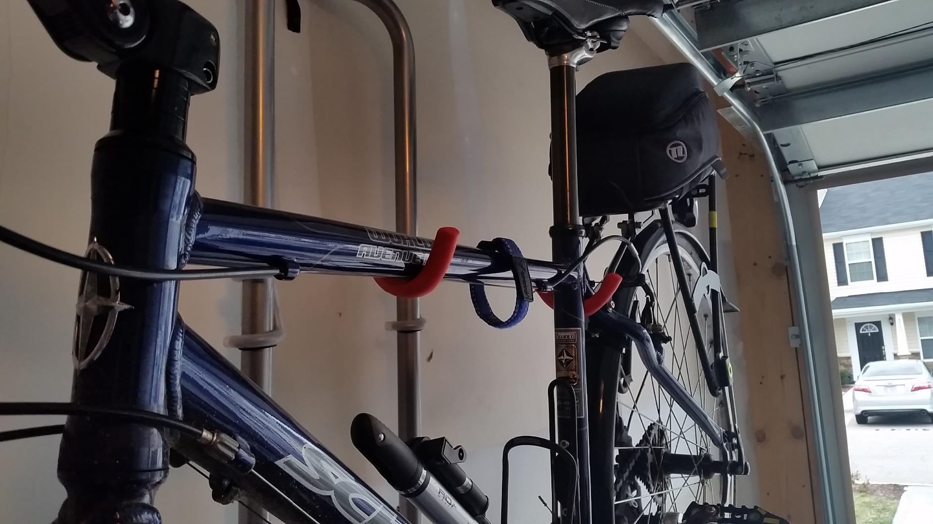 Delta Cycle Michelangelo 2 Bike Storage Rack - Gravity Fully Adjustable Bike Rack Garage For Road, MTB, and Hybrid Bicycles - Vertical Bike Rack Holds Up To 80 lbs Customer Review Delta Cycle Michelangelo 2 Bike Storage Rack - Gravity Fully Adjustable Bike Rack Garage For Road, MTB, and Hybrid Bicycles - Vertical Bike Rack Holds Up To 80 lbs - Customer Photo 2