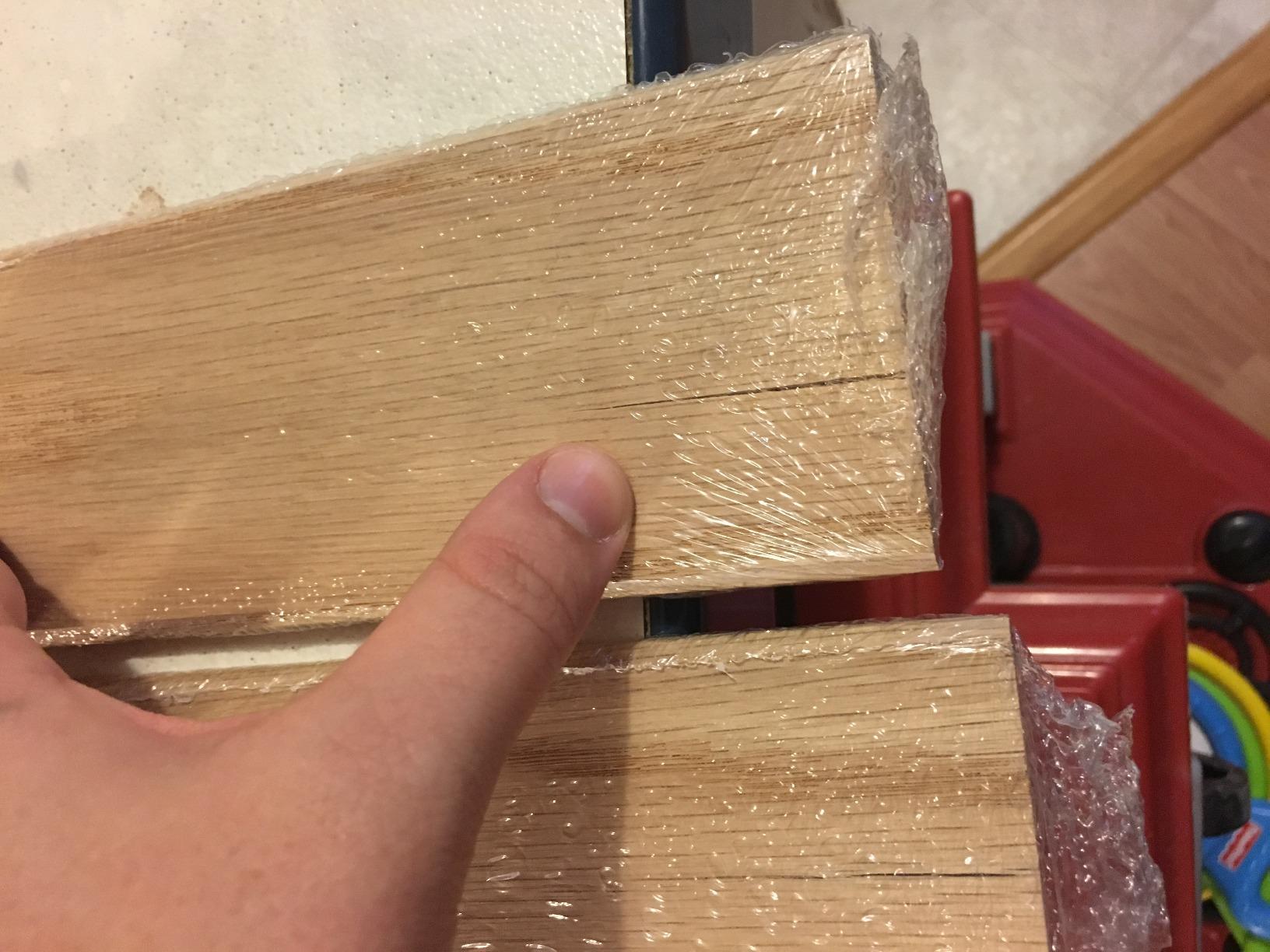 M-D Building Products 11908 2-1/2 in. x 3/8 in. x 36 in. Natural Hardwood Flat-Profile Threshold for Doorways - Customer Photo 3