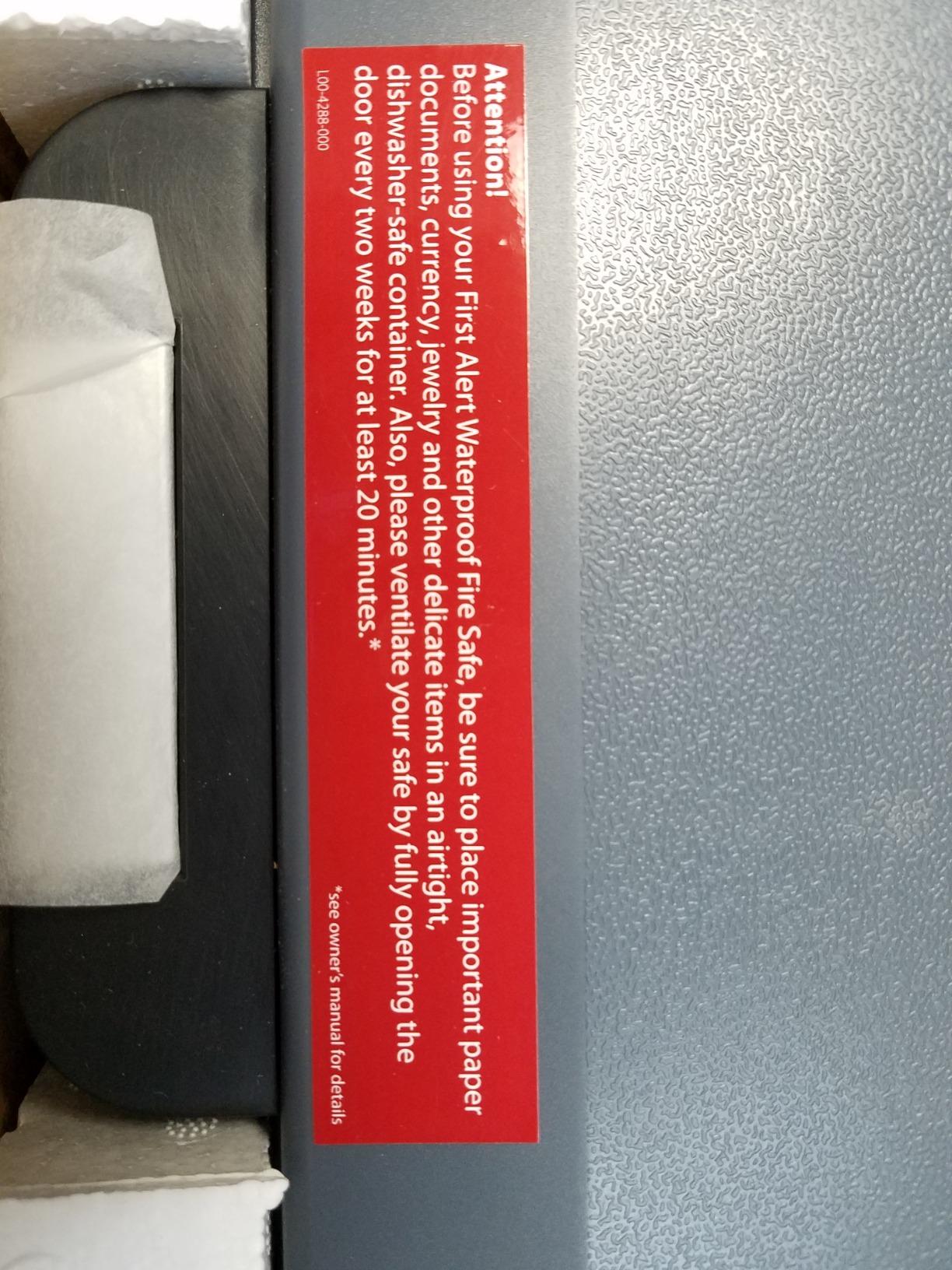 First Alert 2037F Water and Fire Protector File Chest, 0.62 Cubic Feet - Customer Photo 2