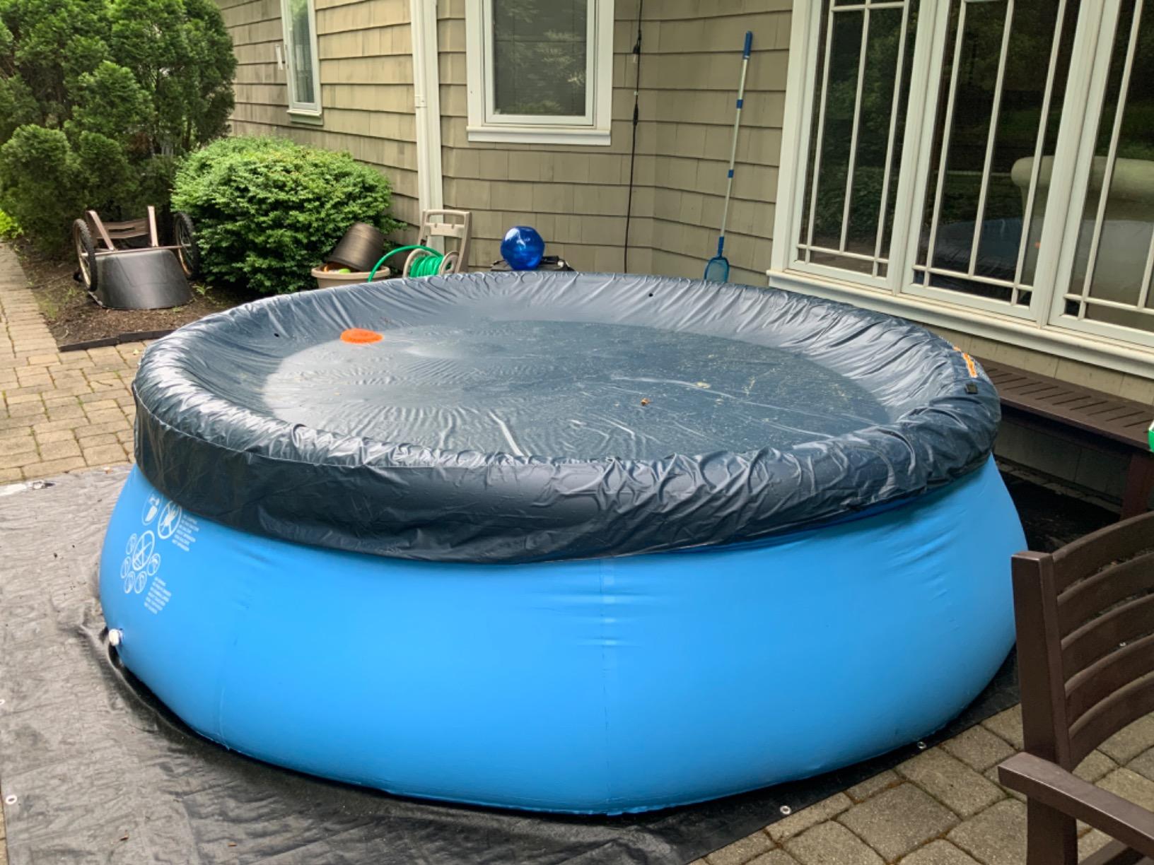 Intex 28120EH Easy Set Inflatable Swimming Pool: 10ft x 30in – Puncture-Resistant Material – Quick Inflation – 1018 Gallon Capacity – 23in Water Depth - Customer Photo 1