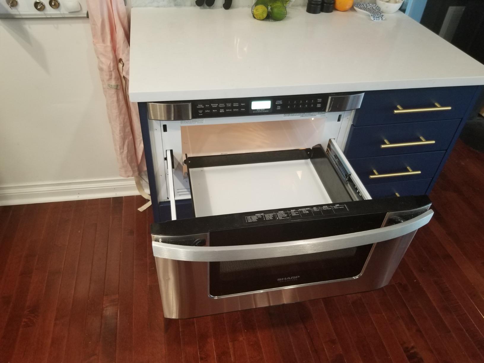 SHARP KB6524PSY Microwave Drawer Oven, 24-inch, 1.2 Cubic Feet, 950 Watt, Angled Touch Control Panel, Stainless Steel Customer Review SHARP KB6524PSY Microwave Drawer Oven, 24-inch, 1.2 Cubic Feet, 950 Watt, Angled Touch Control Panel, Stainless Steel - Customer Photo 1