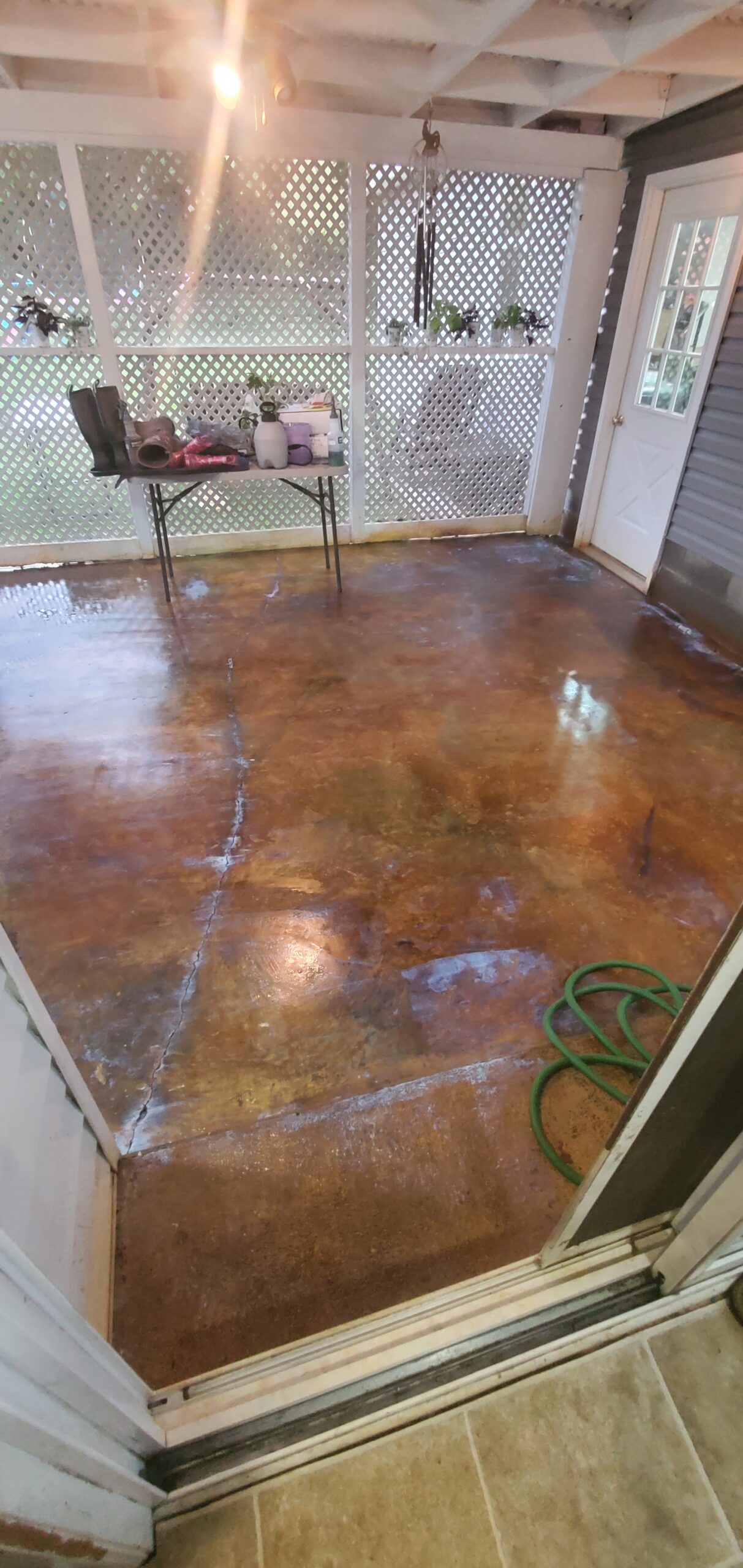 Concrete Acid StainSemi-Transparent Professional Grade Cement Stain (Western Saddle, 1 Gallon) - Customer Photo 1