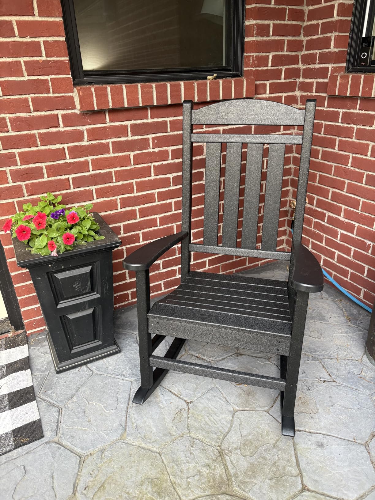 POLYWOOD Presidential Rocking Chair in Black | Made in USA | All-Weather HDPE Patio Furniture - Customer Photo 1