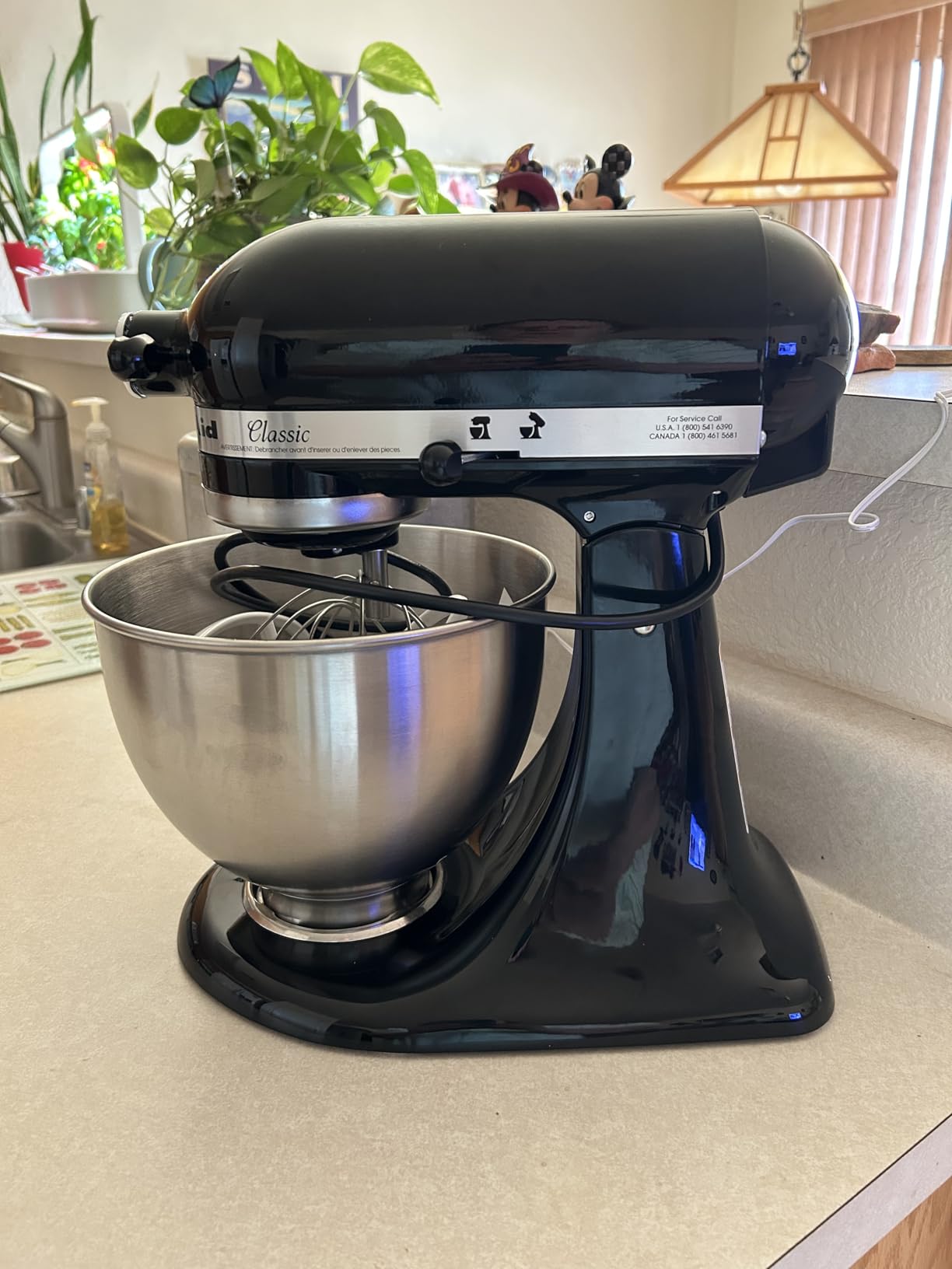 KitchenAid Classic Series 4.5 Quart Tilt-Head Stand Mixer K45SS, Onyx Black - Customer Photo 3