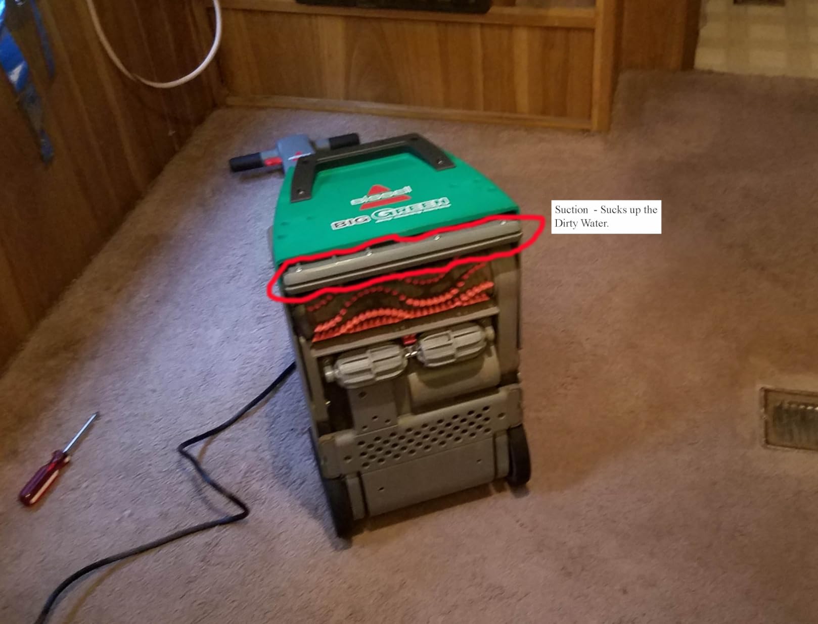 BISSELL Big Green Professional Carpet Cleaner with XL DirtLifter PowerBrush, 9-inch Long Reach Hose, 6-inch Tough Stain Tool, Includes BISSELL PRO MAX Formula with Stain Protect Technology Customer Review BISSELL Big Green Professional Carpet Cleaner with XL DirtLifter PowerBrush, 9-inch Long Reach Hose, 6-inch Tough Stain Tool, Includes BISSELL PRO MAX Formula with Stain Protect Technology - Customer Photo 2