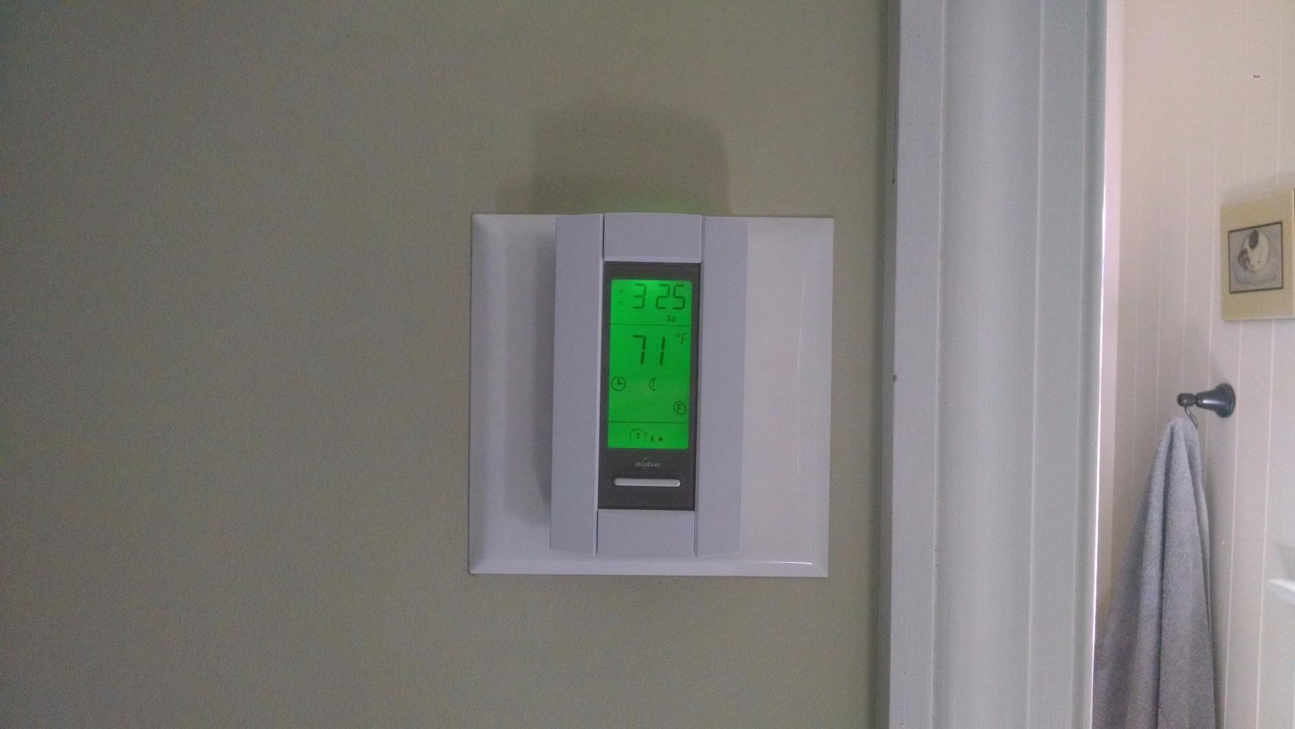 Warming Systems - 15 Sqft 120V Electric Radiant Floor Heating Mat – Includes Heating Mat, Programmable Thermostat, Thermostat Floor Sensor, Installation Monitor and Under Tile Heater - Customer Photo 1