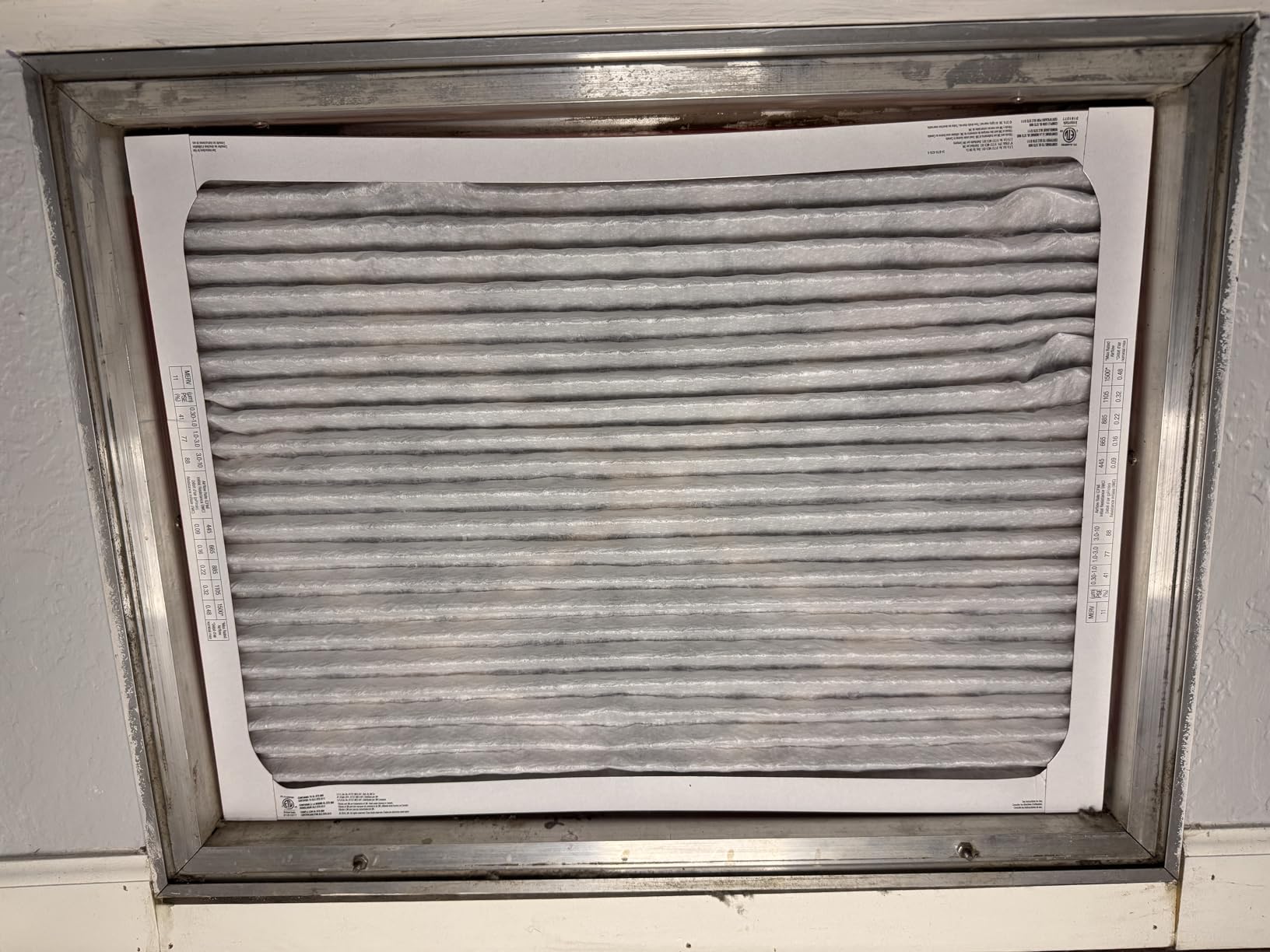 Filtrete 16x25x1 AC Furnace Air Filter, MERV 11, MPR 1000, Micro Allergen Defense, 3-Month Pleated 1-Inch Electrostatic Air Cleaning Filter, 4 Pack (Actual Size 15.69 x 24.69 x 0.81 in) Customer Review Filtrete 16x25x1 AC Furnace Air Filter, MERV 11, MPR 1000, Micro Allergen Defense, 3-Month Pleated 1-Inch Electrostatic Air Cleaning Filter, 4 Pack (Actual Size 15.69 x 24.69 x 0.81 in) - Customer Photo 2