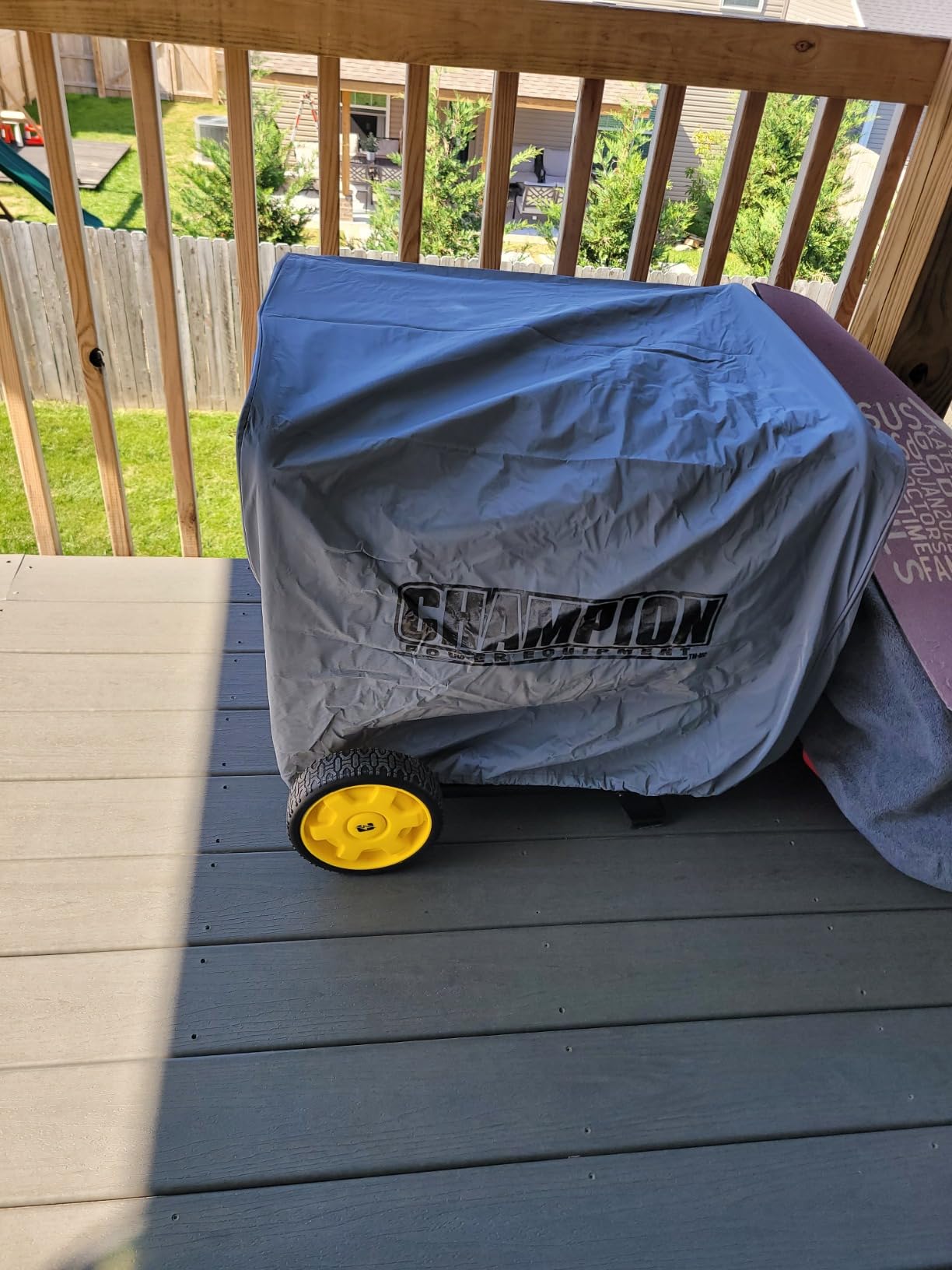 Champion Power Equipment Weather-Resistant Storage Cover for 4800-11,500-Watt Portable Generators Customer Review Champion Power Equipment Weather-Resistant Storage Cover for 4800-11,500-Watt Portable Generators - Customer Photo 2