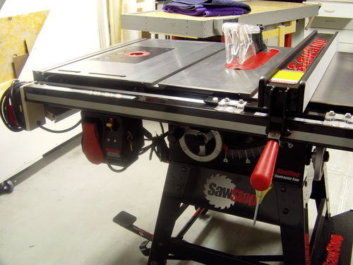 SAWSTOP 10-Inch Contractor Saw, 1.75-HP, 52-Inch Professional T-Glide Fence System (CNS175-TGP252) - Customer Photo 1