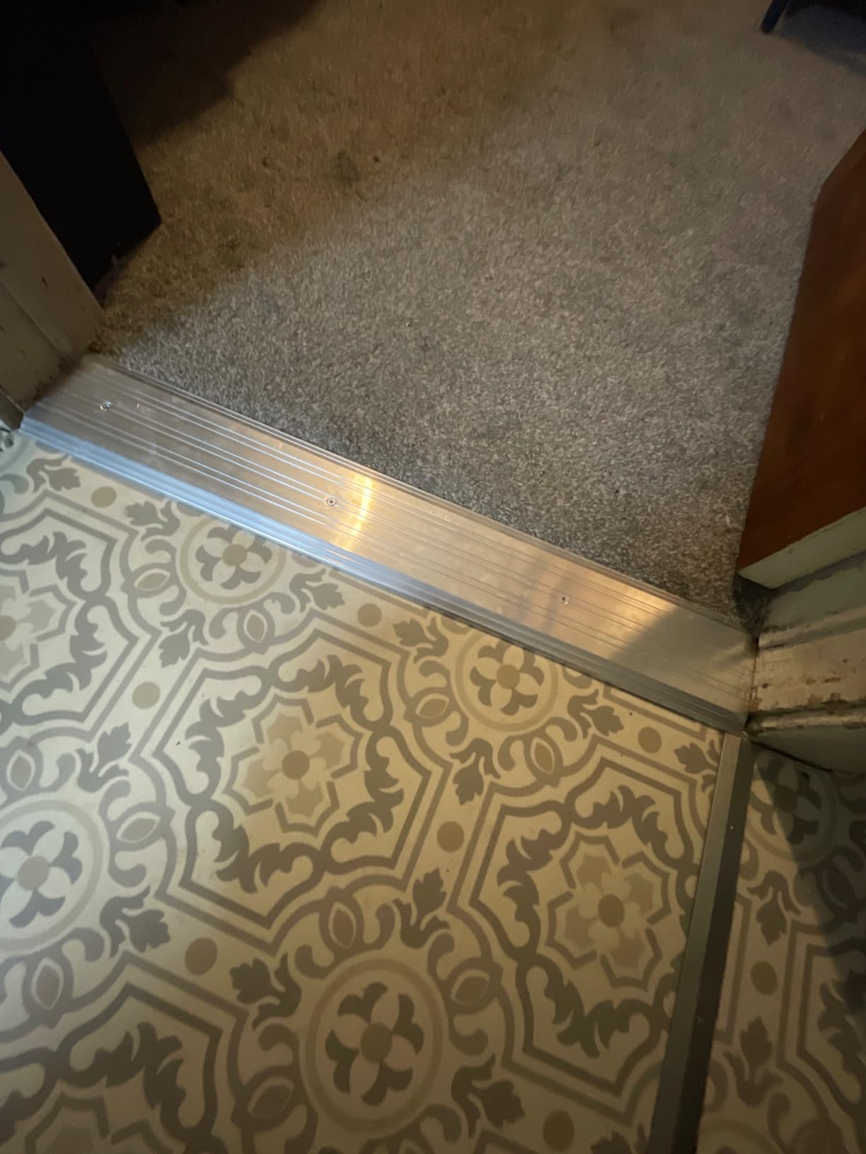 M-D Building Products 68361 Sturdy Aluminum Fluted Saddle Threshold, Mill Finish: Stylish Doorway Transition Draft Protection (1/4-Inch by 4-Inch - 36-Inch) TH041 - Customer Photo 2