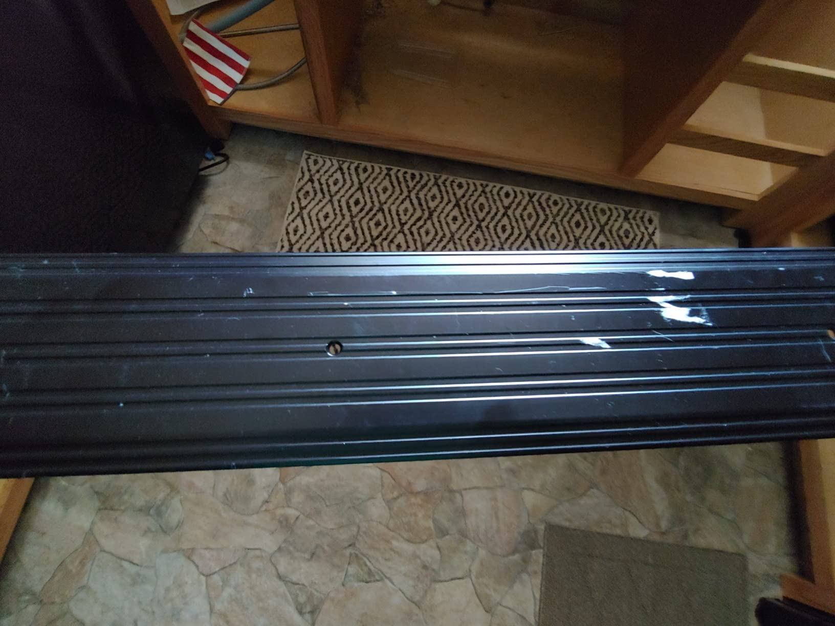 M-D Building Products 68361 Sturdy Aluminum Fluted Saddle Threshold, Mill Finish: Stylish Doorway Transition Draft Protection (1/4-Inch by 4-Inch - 36-Inch) TH041 - Customer Photo 4