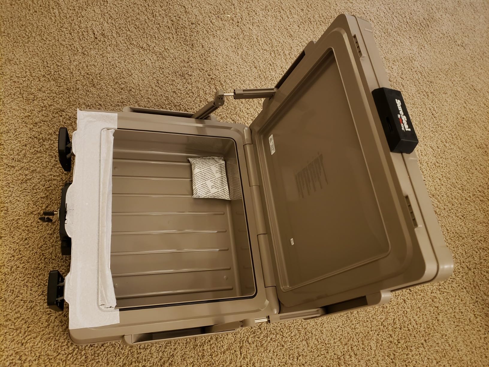 FireKing SureSeal Fire Safe with Key Lock, 1 Hour Fire Rated, UL Rated & 100 Hour Water Resistant Home Safe, Portable Home Safes, Taupe - Customer Photo 1