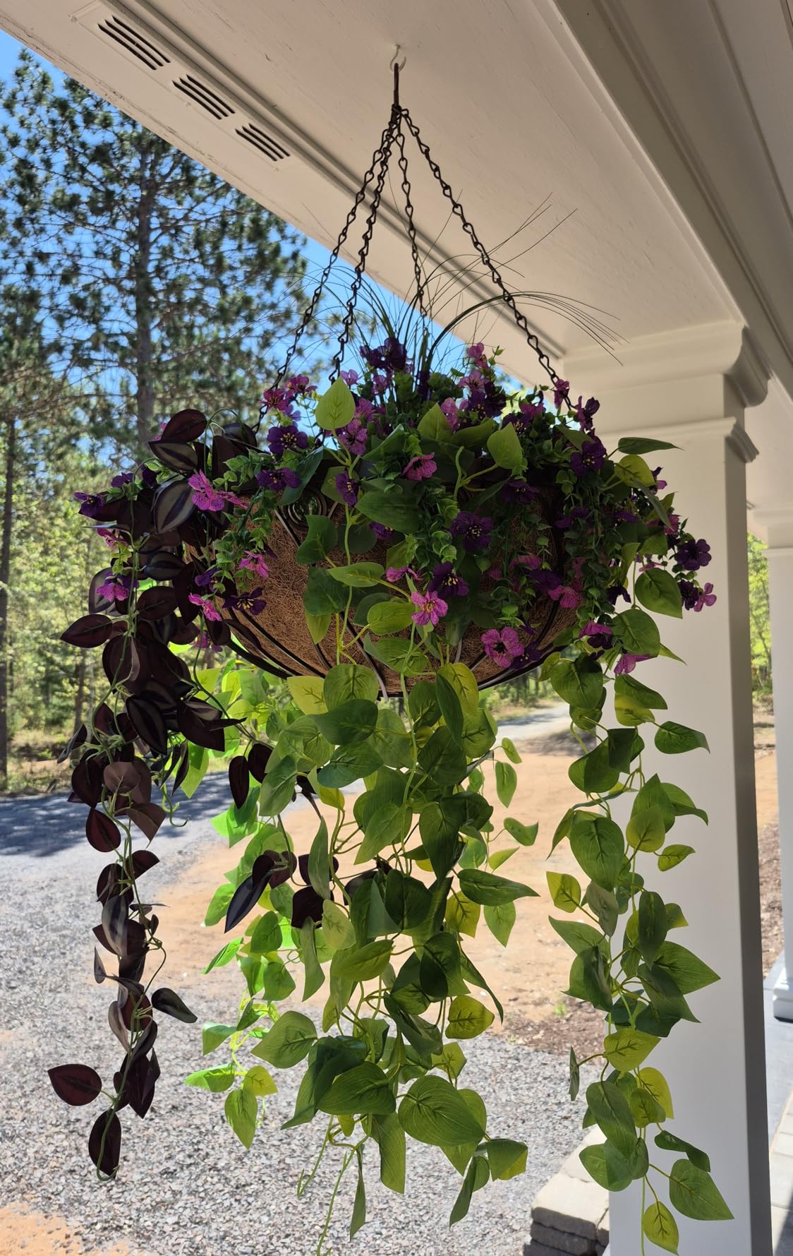 Arcadia Garden Products Emerald Series Round Hanging Basket Planters, 20-Inch Metal Copper Accent CB03 - Customer Photo 1