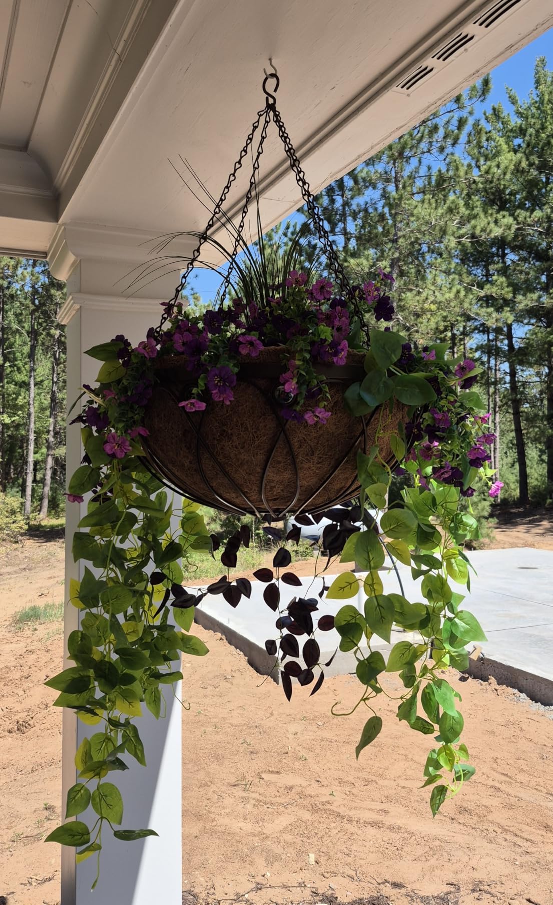 Arcadia Garden Products Emerald Series Round Hanging Basket Planters, 20-Inch Metal Copper Accent CB03 - Customer Photo 2